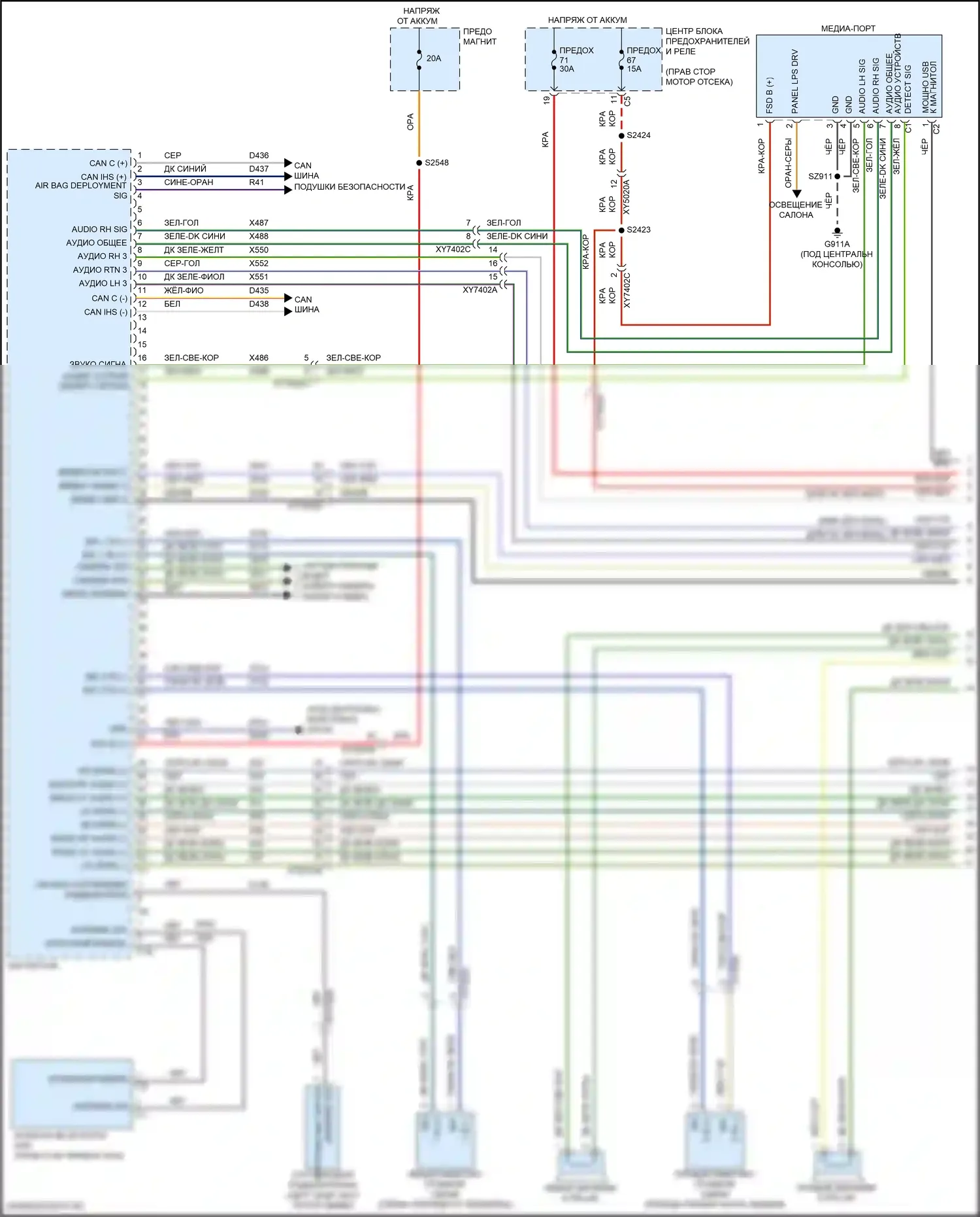 Durango SRT Dodge III рестайлинг 2 (2020-2024): Электросхема навигации, премиум 2 без rfv (1 из 5) 