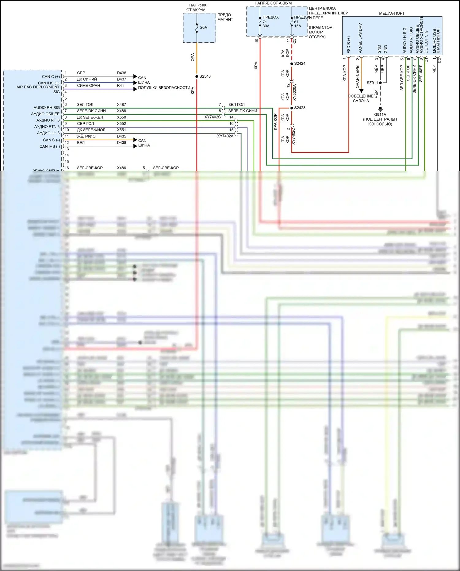 Durango SRT Dodge III рестайлинг 2 (2020-2024): Электросхема навигации, премиум без rfv (1 из 5) 