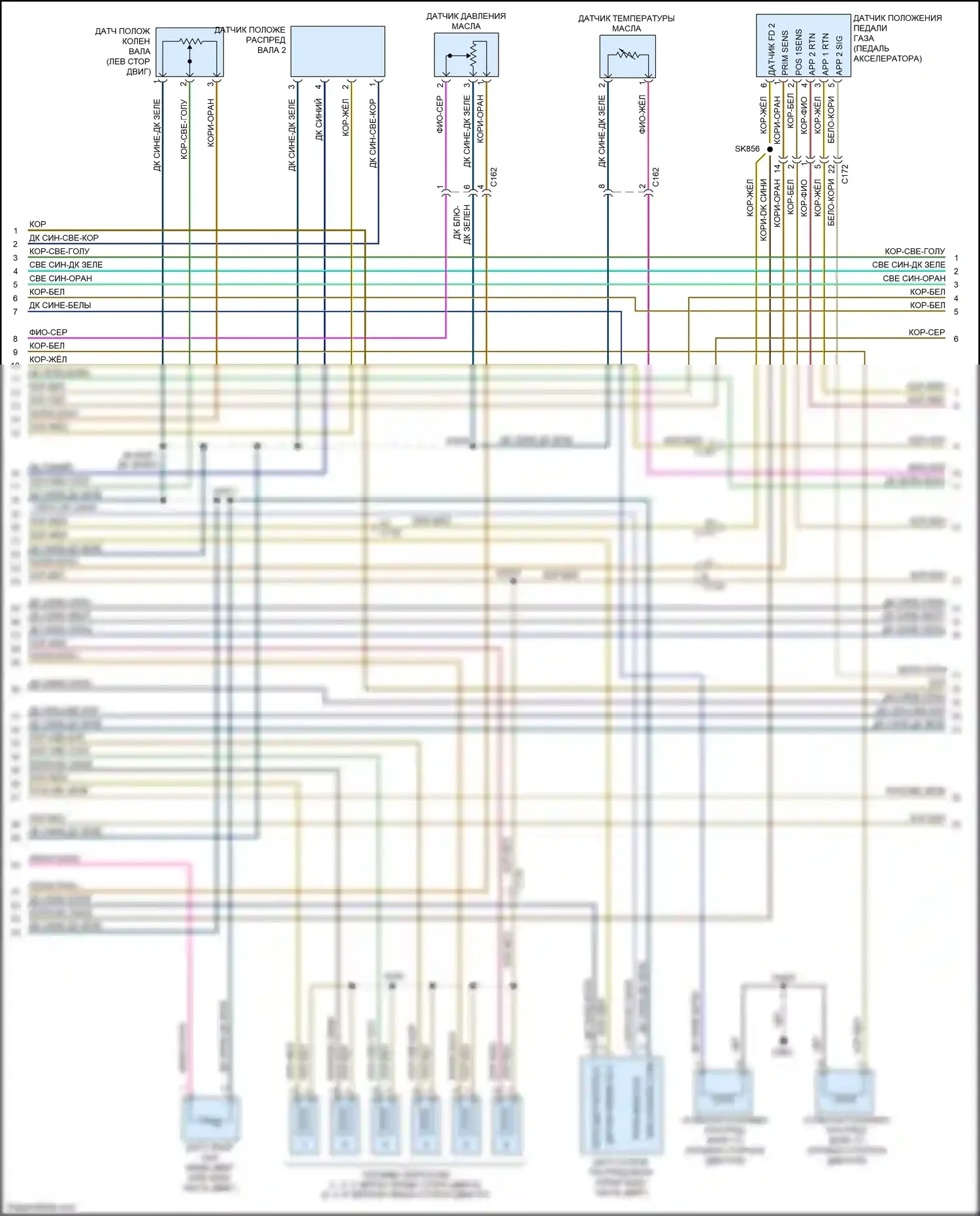 Durango Dodge III (2010-2013): Электросхема двигателя 3,6л гибкого топлива (4 из 5) 