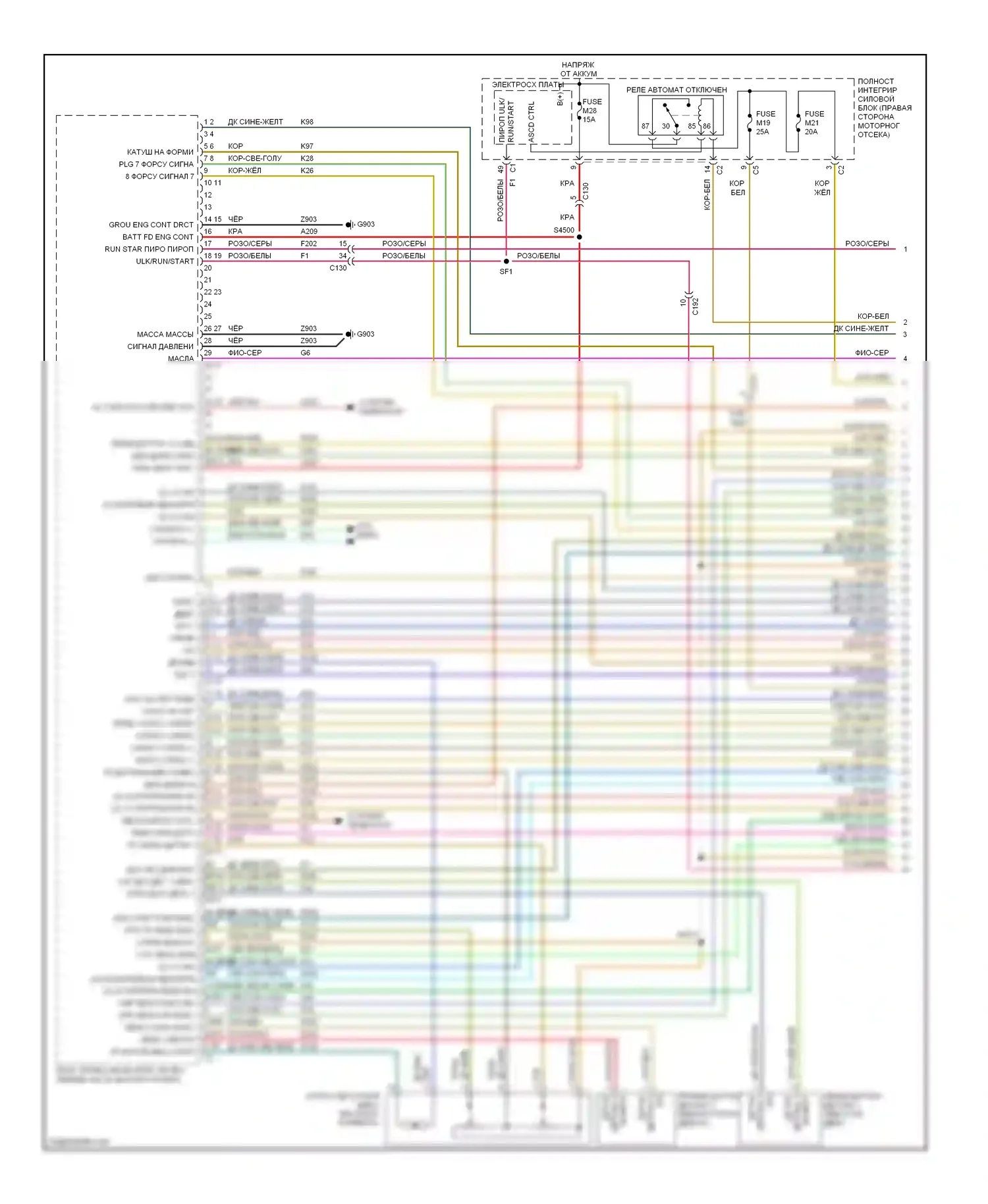 Durango Dodge III (2010-2013): Электросхема двигателя 5.7л (1 из 5) 