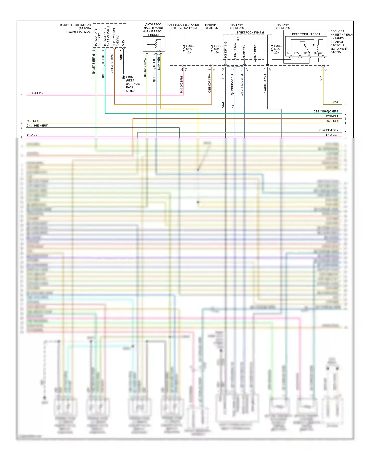 Durango Dodge III (2010-2013): Электросхема двигателя 5.7л (2 из 5) 