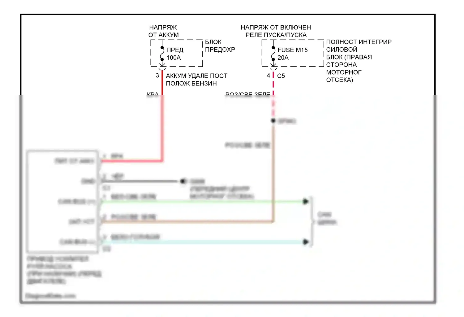 Durango Dodge III (2010-2013): Электросхема электроусилителя руля 