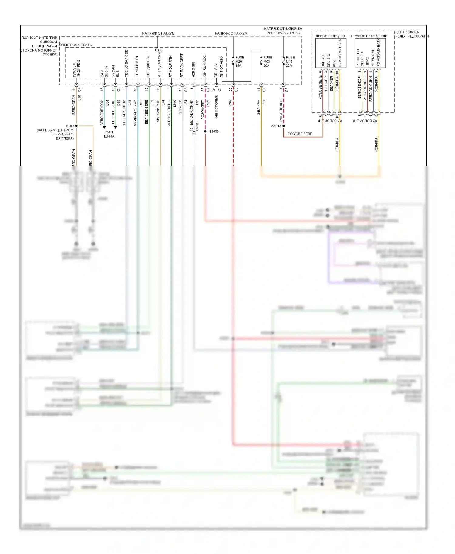 Durango Dodge III (2010-2013): Электросхема фар 