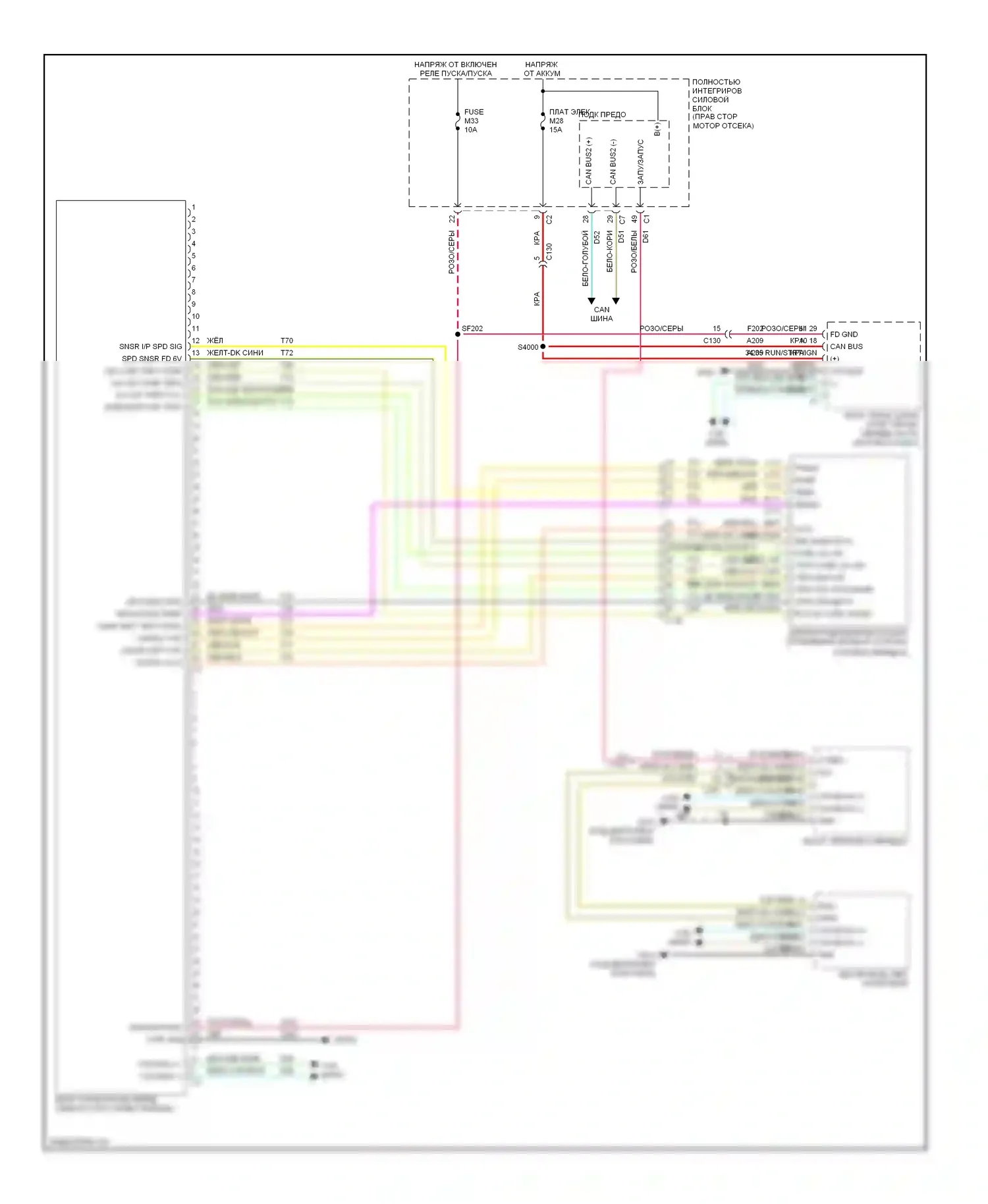 Durango Dodge III (2010-2013): 3,6л гибкого топлива, электросхема автоматической коробки передач 