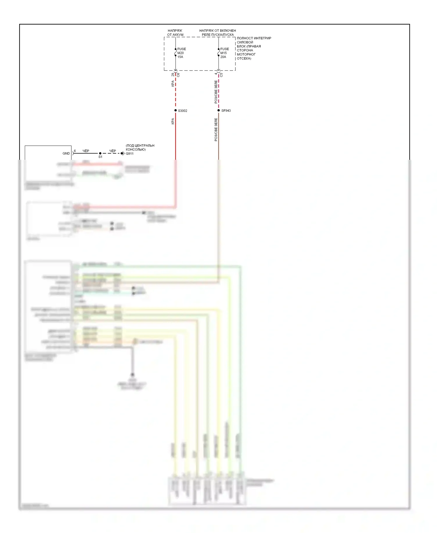 Durango Dodge III (2010-2013): 5.7l, электросхема раздаточной коробки 