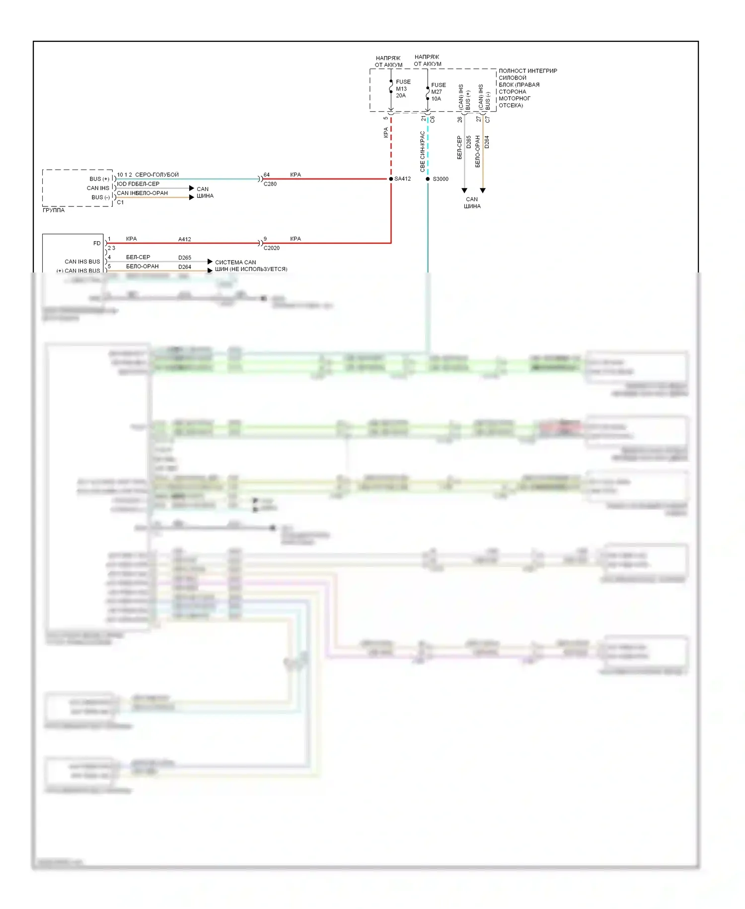 Durango Dodge III (2010-2013): Пассивная сигнализации электросхема 