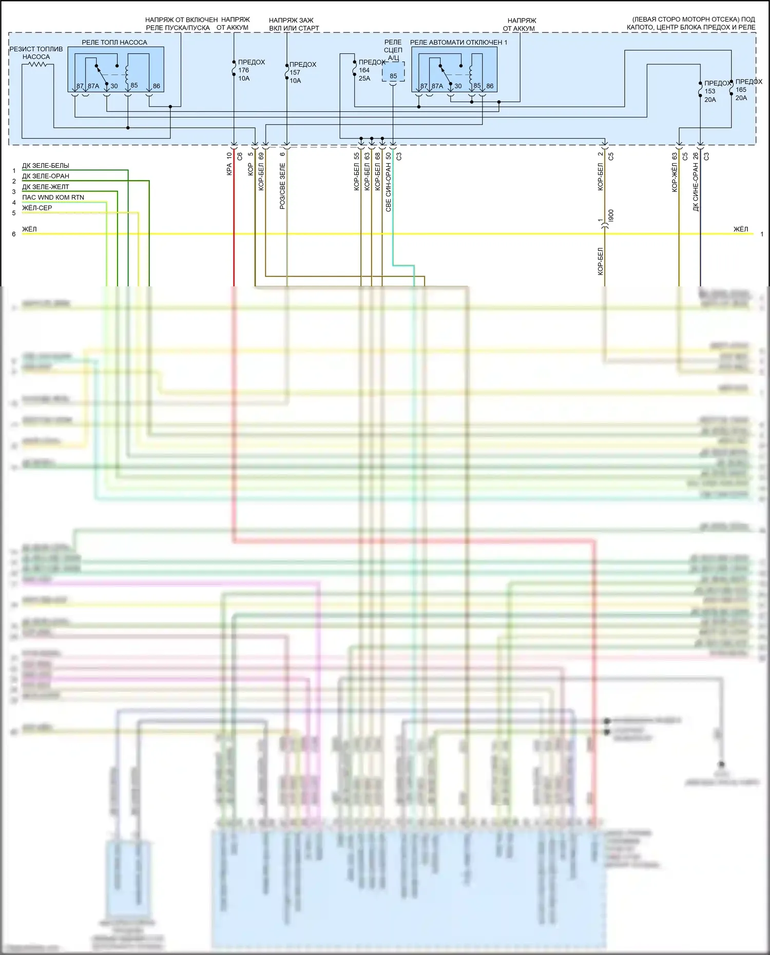 Journey Dodge I рестайлинг (2011-2020): Электросхема двигателя 3.6л (2 из 6) 