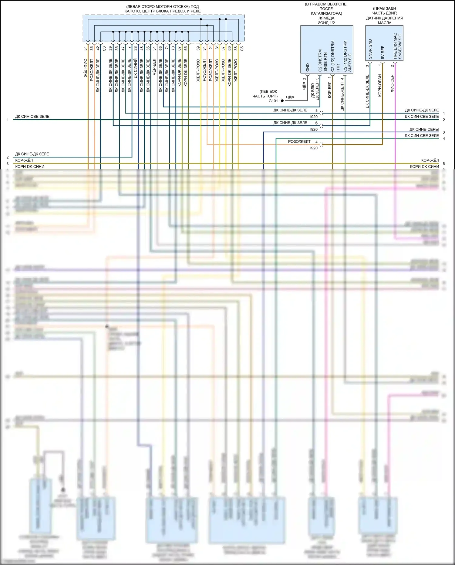 Journey Dodge I рестайлинг (2011-2020): Электросхема двигателя 3.6л (5 из 6) 