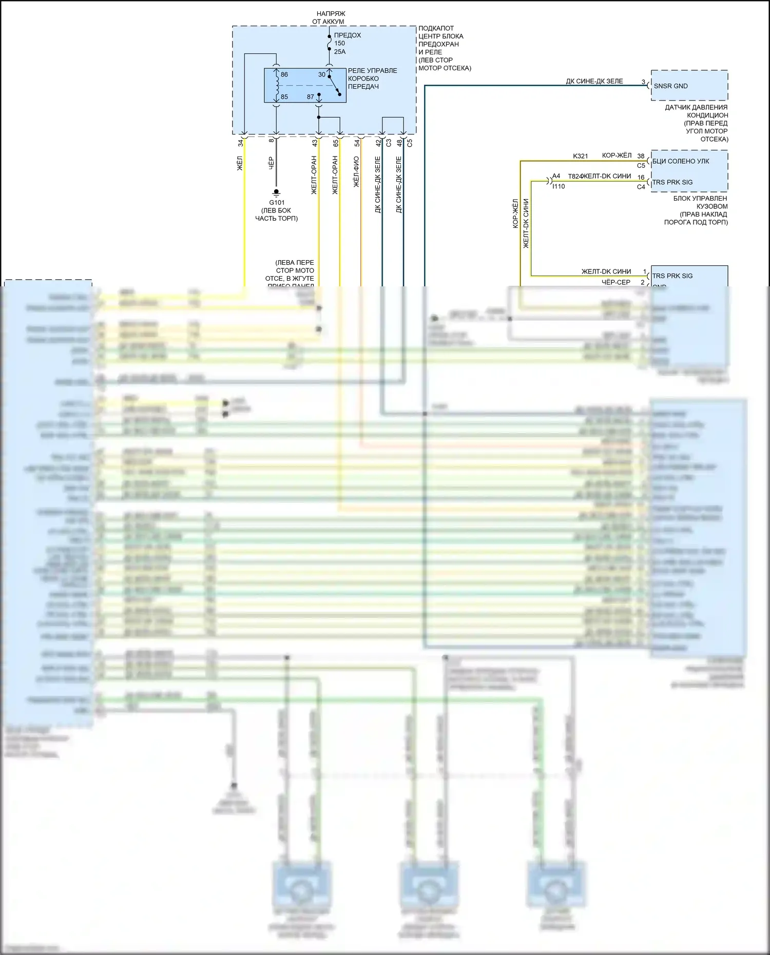 Journey Dodge I рестайлинг (2011-2020): 3,6л, электросхема автоматической коробки передач 