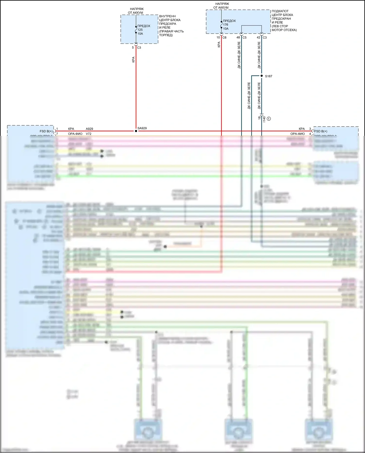 Journey Dodge I рестайлинг (2011-2020): Электросхема круиз-контроля (1 из 2) 