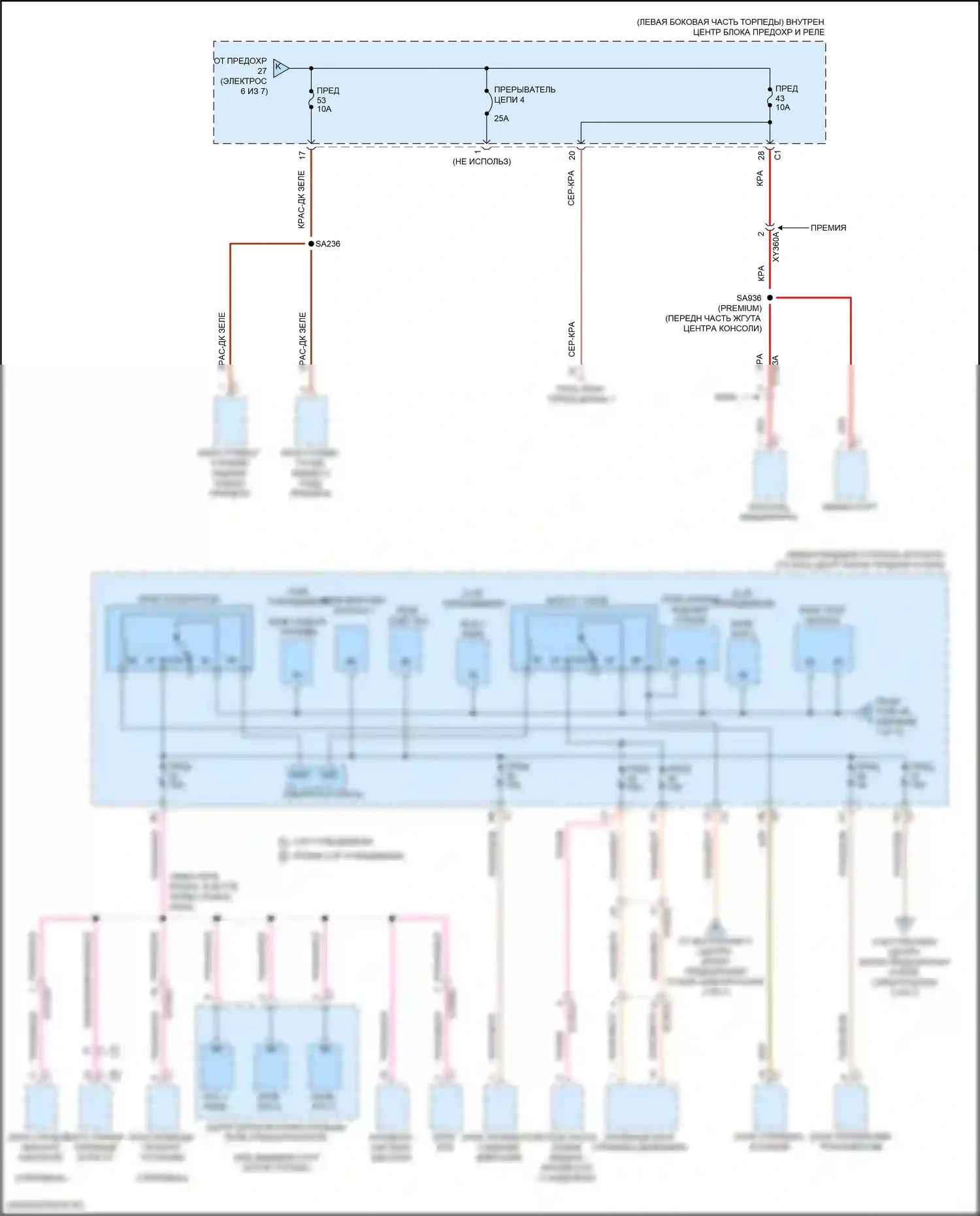 Ram Dodge V (2018-2024): Электросхема блока предохранителей реле (7 из 7) 