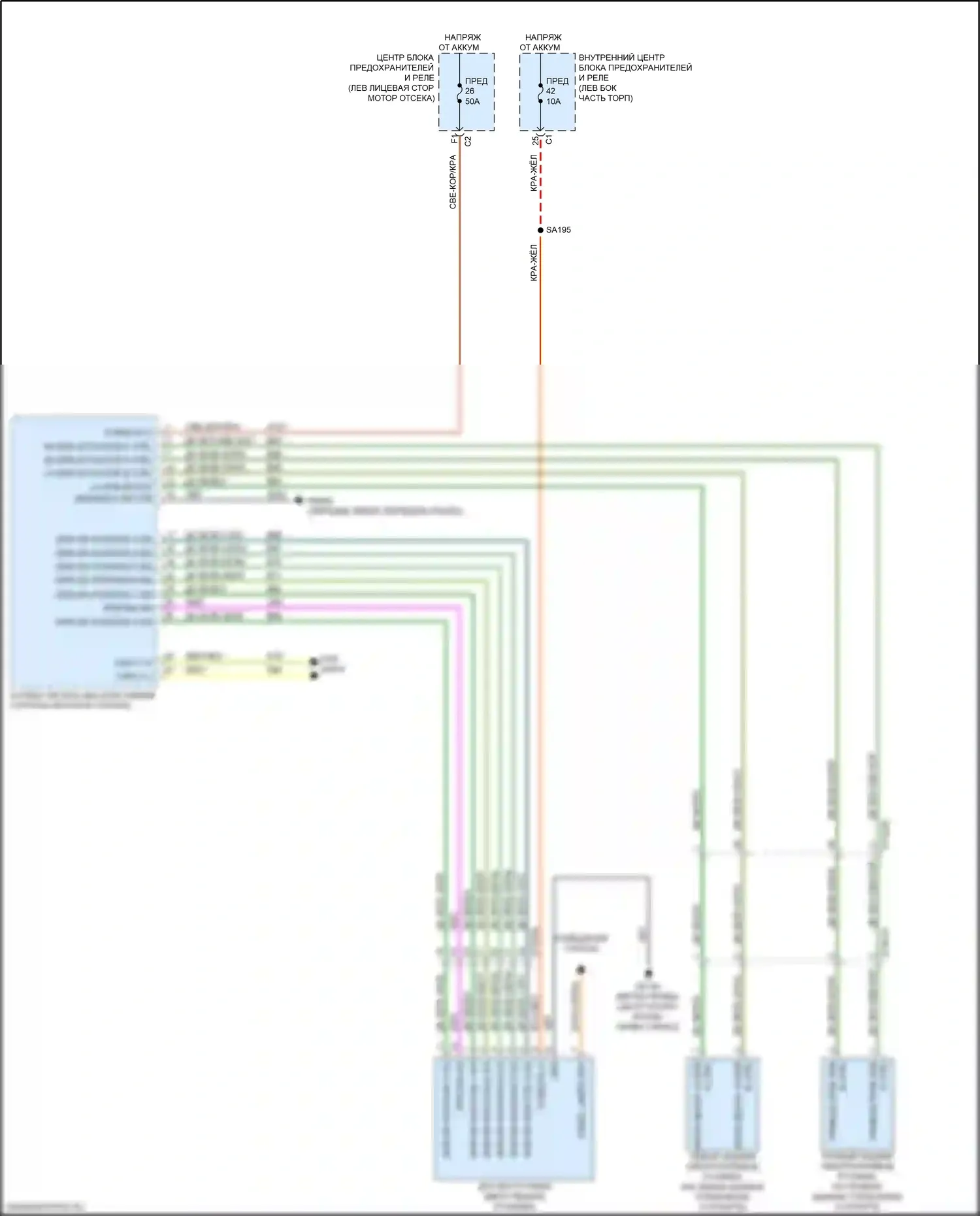 Ram Dodge V (2018-2024): Электросхема растормаживания стояночного тормоза 