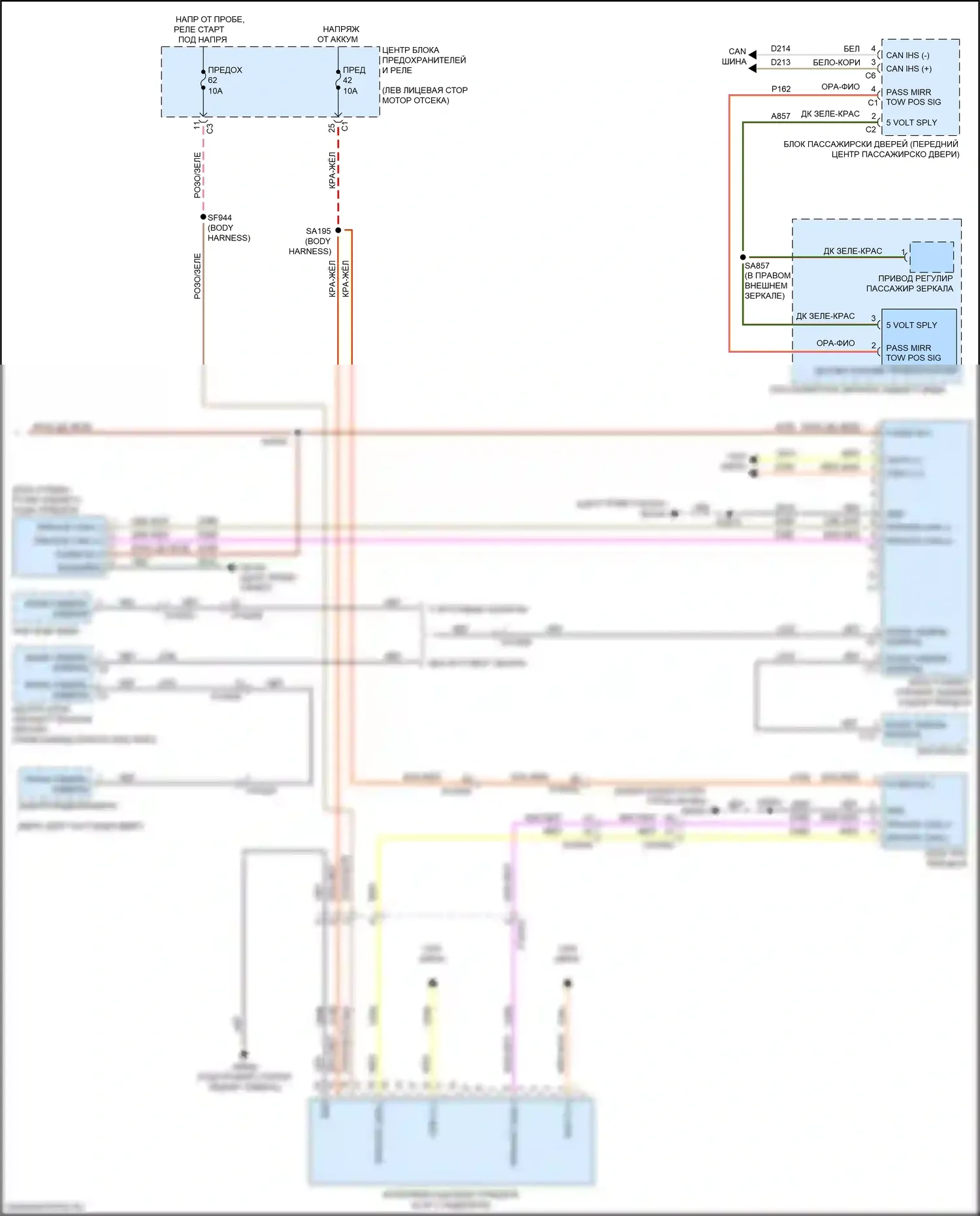 Ram Dodge V (2018-2024): Электросхема буксировки прицепа (2 из 2) 