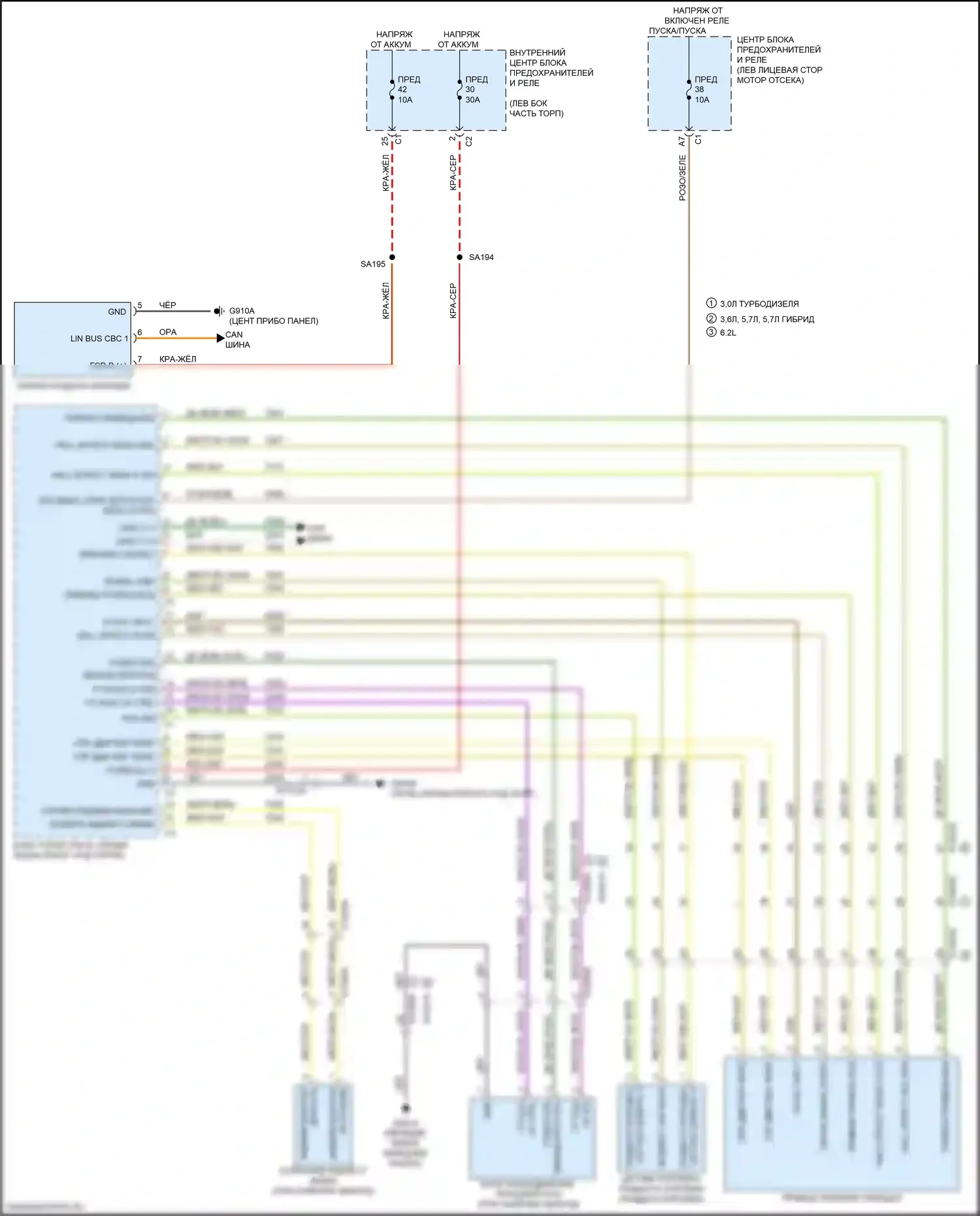 Ram Dodge V (2018-2024): Электросхема раздаточной коробки с электронной раздаточной коробкой по требованию 