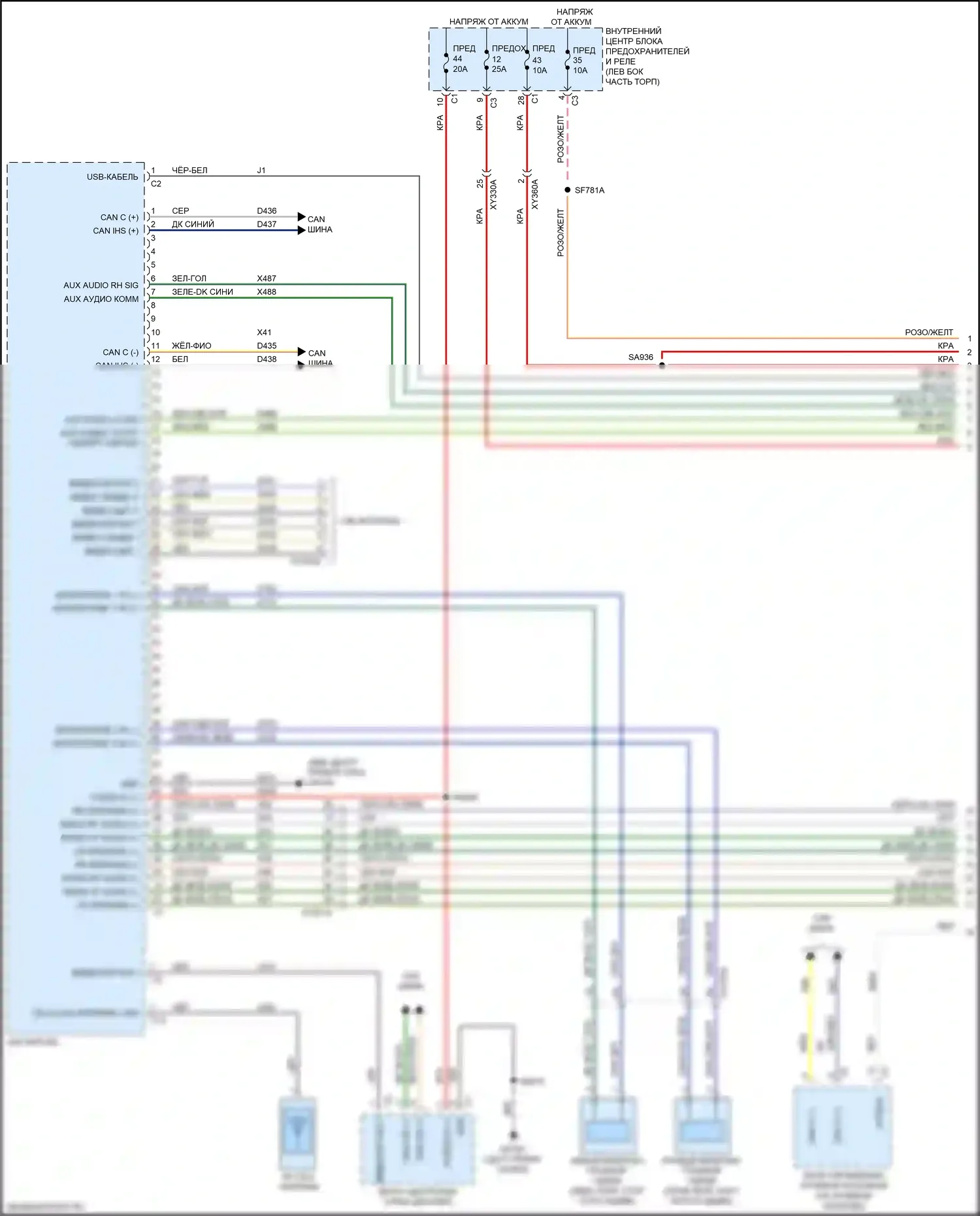 Ram Dodge V (2018-2024): Электросхема навигации, премиум 1 (1 из 4) 