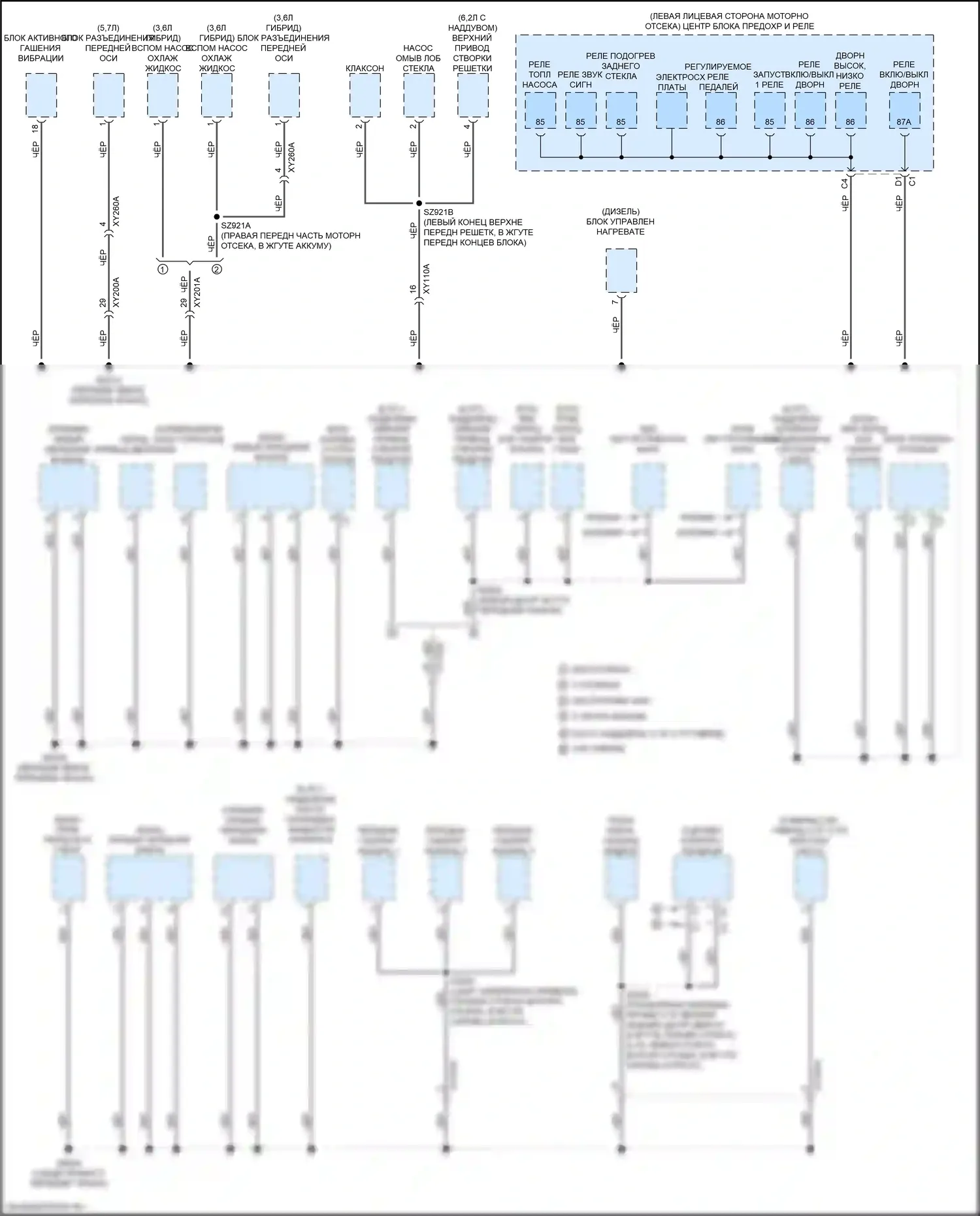 Ram Dodge V (2018-2024): Электросхема разводки массы (6 из 7) 