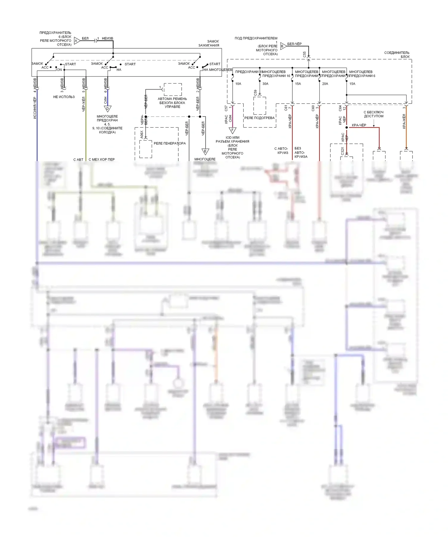 Summit Eagle I (1989-1996): Электросхема блока предохранителей реле (2 из 3) 