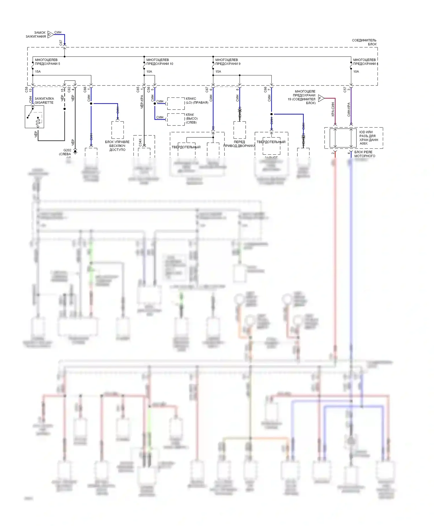 Summit Eagle I (1989-1996): Электросхема блока предохранителей реле (3 из 3) 