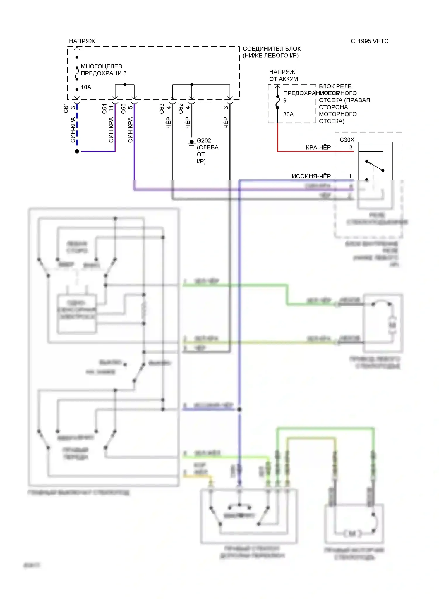 Summit Eagle I (1989-1996): Электросхема стеклоподъемника 