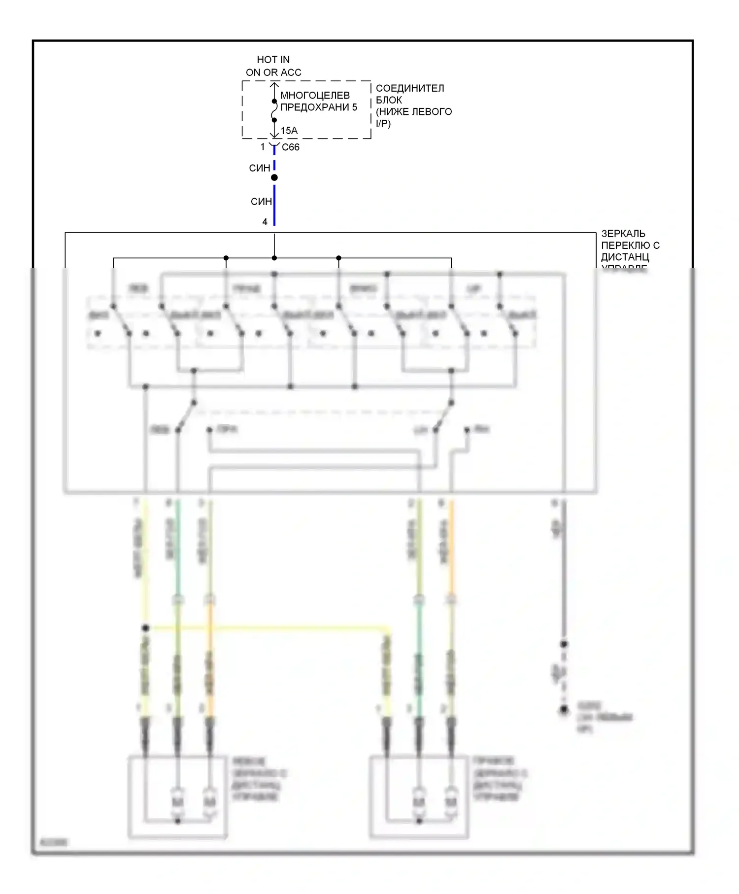 Summit Eagle I (1989-1996): Электросхема силового зеркала 