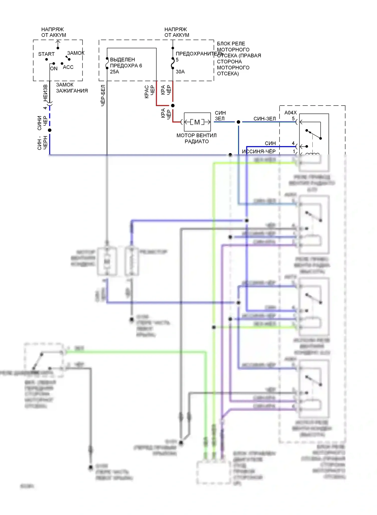 Summit Eagle I (1989-1996): Электросхема вентилятора охлаждения 