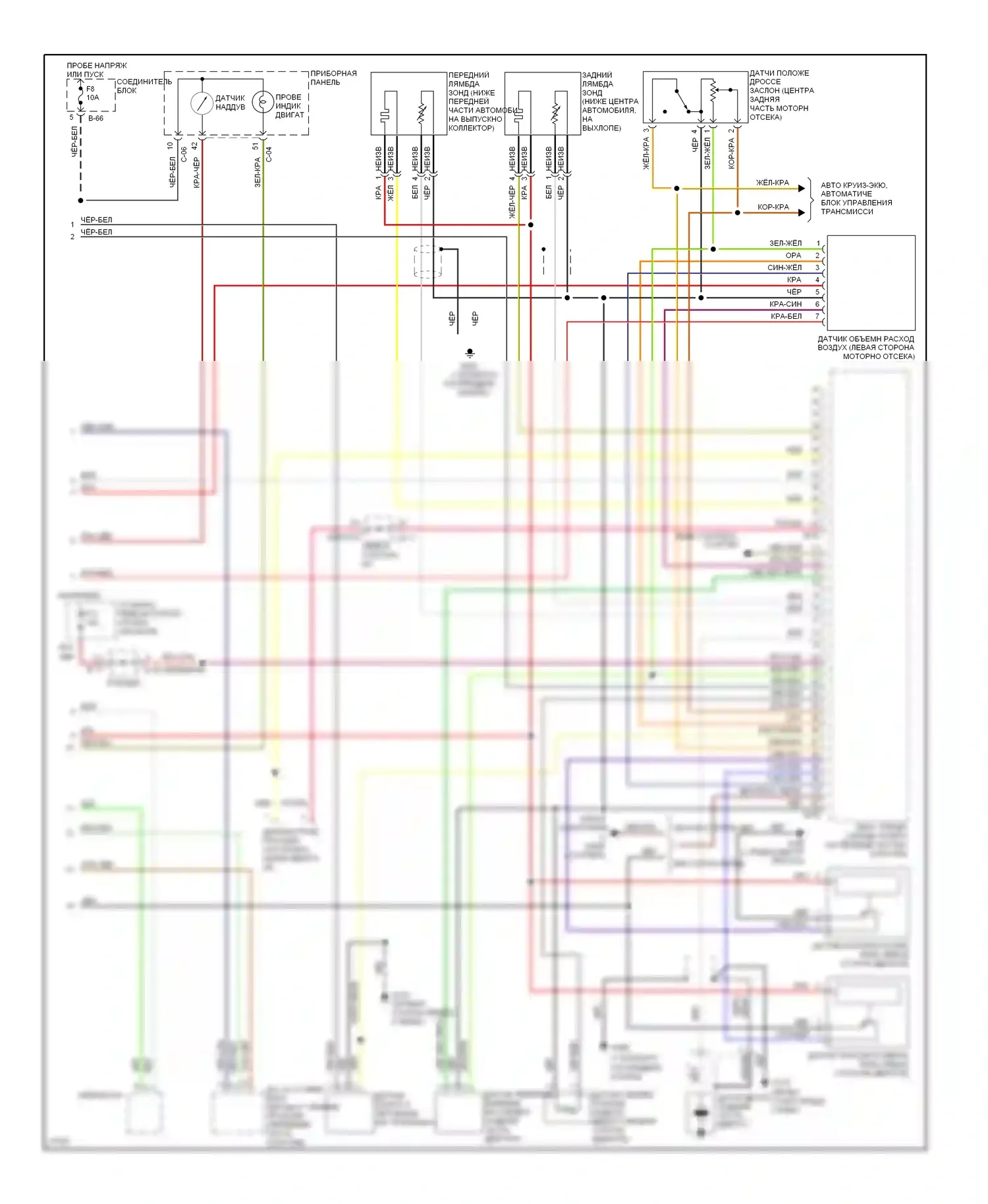 Talon Eagle II (1994-1999): Электросхема двигателя 2.0л турбины (2 из 2) 