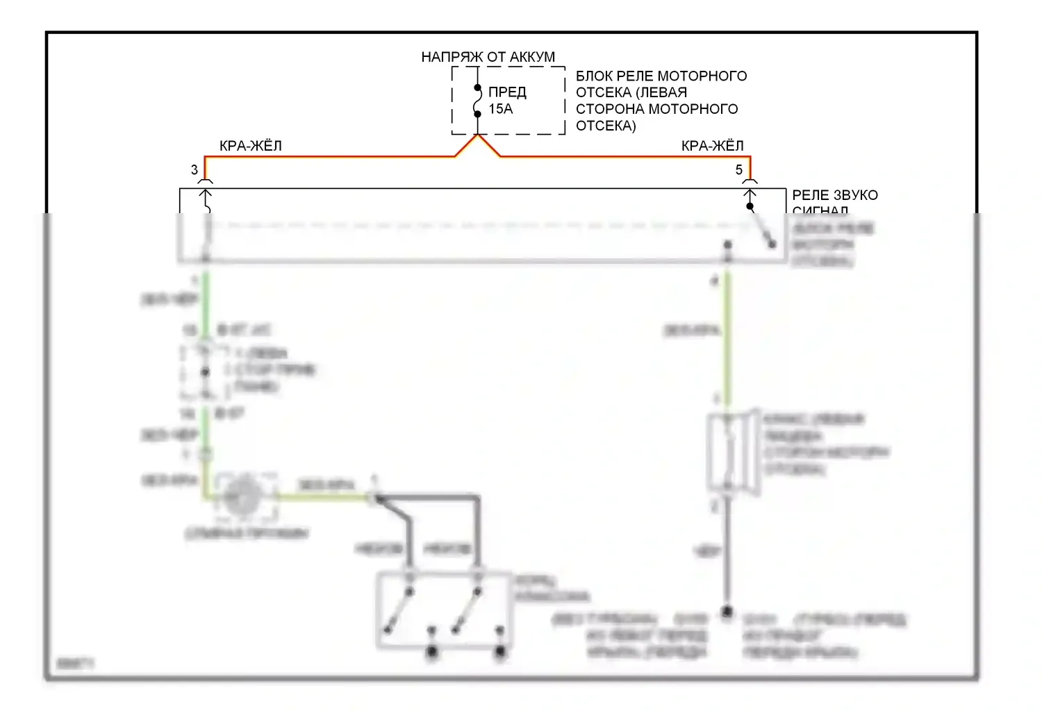 Talon Eagle II (1994-1999): Электросхема клаксона 