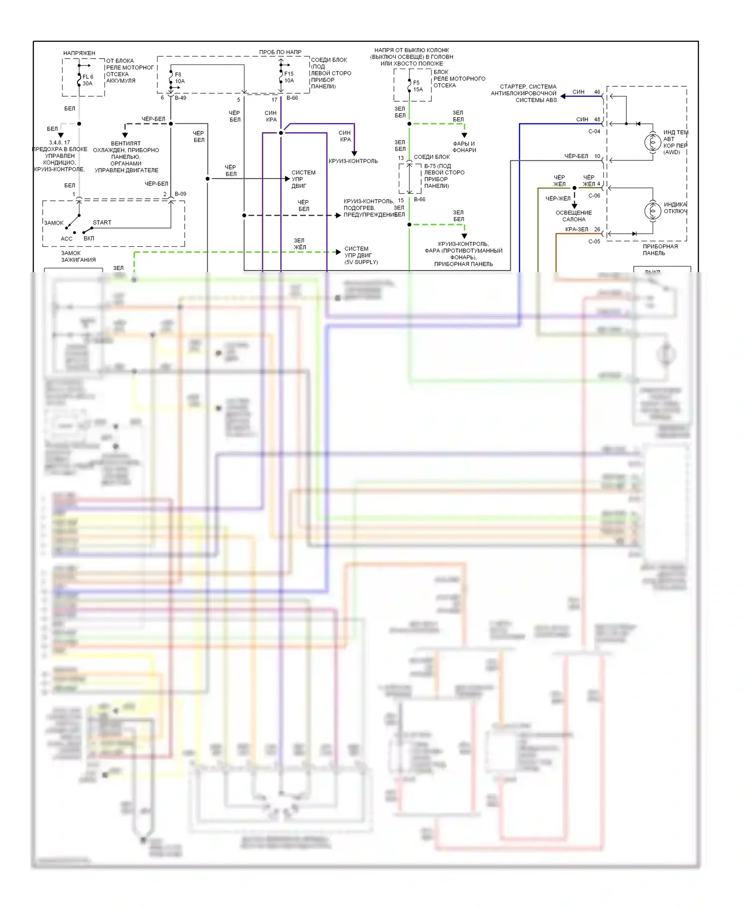 Talon Eagle II (1994-1999): 2,0л турбо, электросхема коробки передач (2 из 2) 