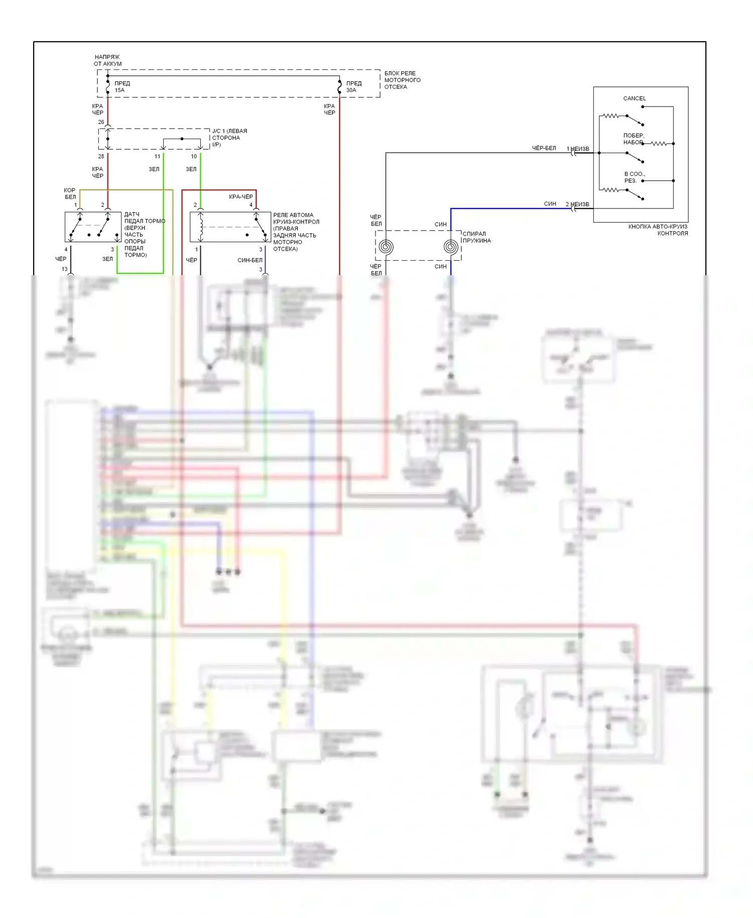 Talon Eagle II (1994-1999): 2,0л, электросхема круиз-контроля, механическая коробка передач 