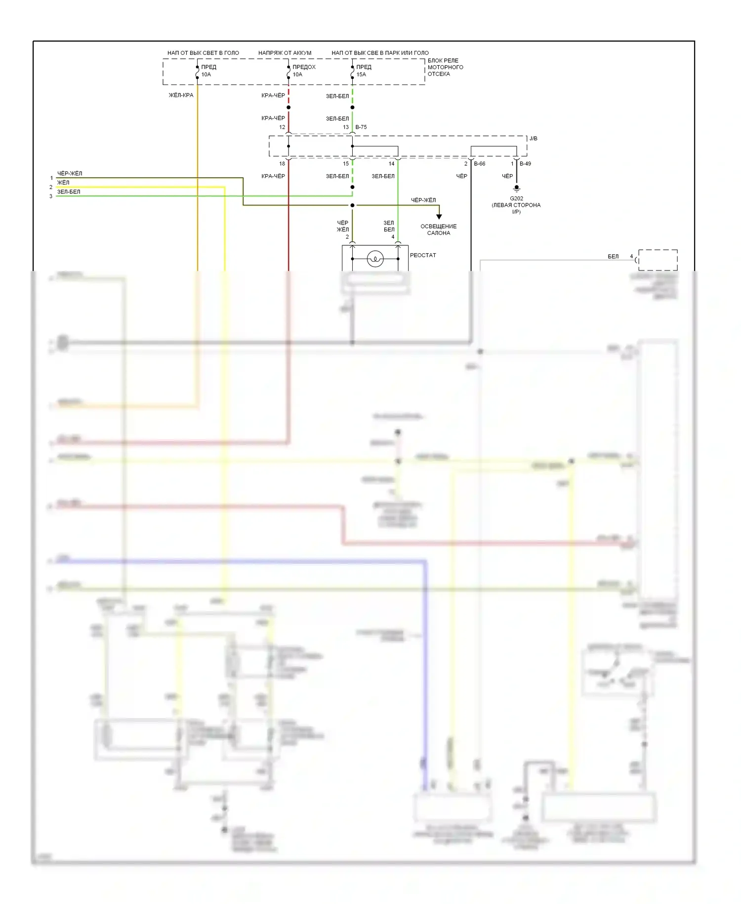 Talon Eagle II (1994-1999): 2,0л турбо, электросхема приборной панели (2 из 2) 