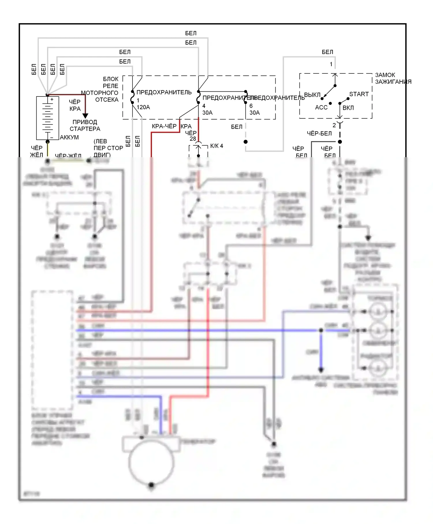 Talon Eagle II (1994-1999): 2.0l, электросхема генератора 