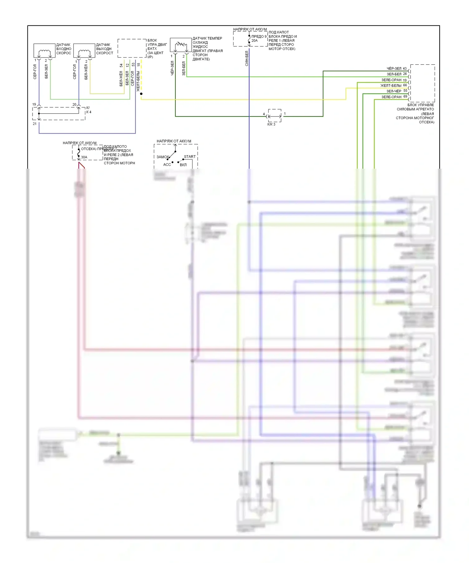 Talon Eagle II (1994-1999): 2.0л, электросхема вентилятора охлаждения, автоматическая коробка передач 