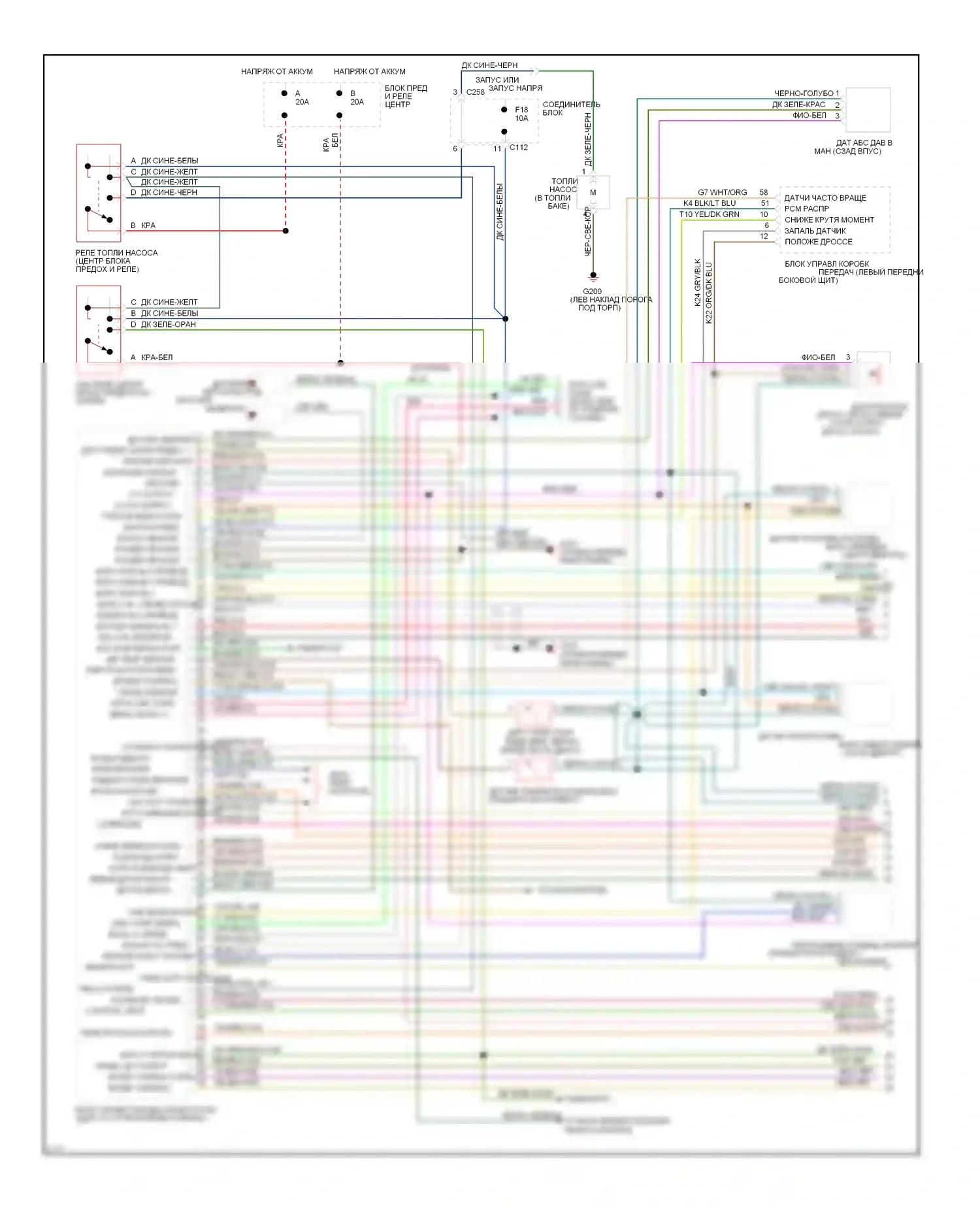 Vision Eagle I (1992-1997): Электросхема двигателя 3.5ls (1 из 2) 