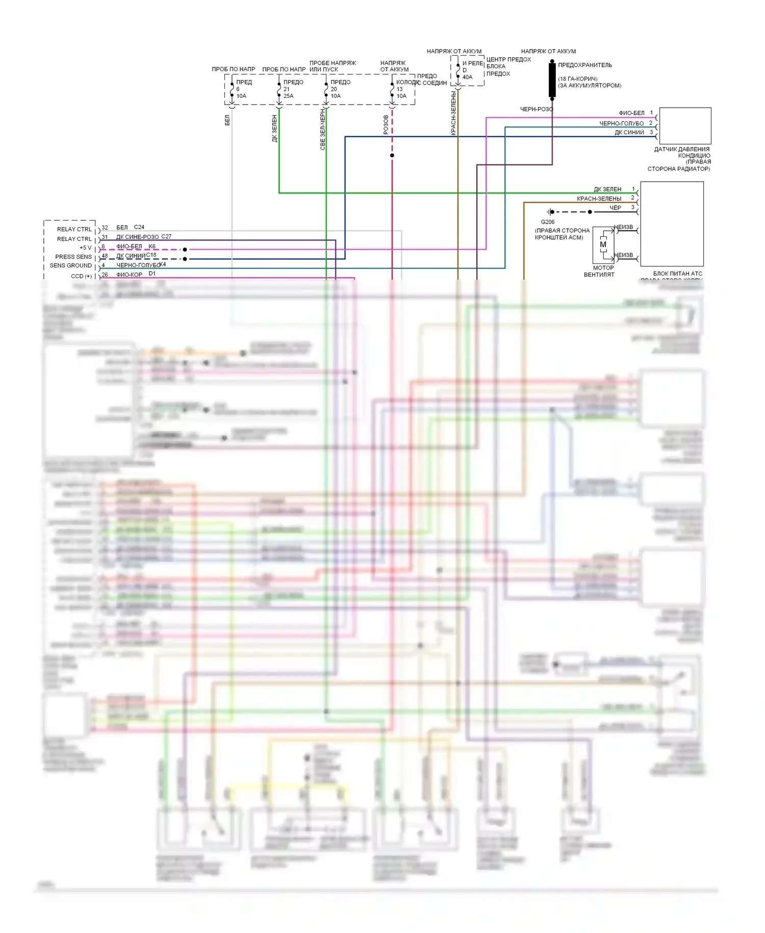 Vision Eagle I (1992-1997): Электросхема кондиционера, авто кондиционер 