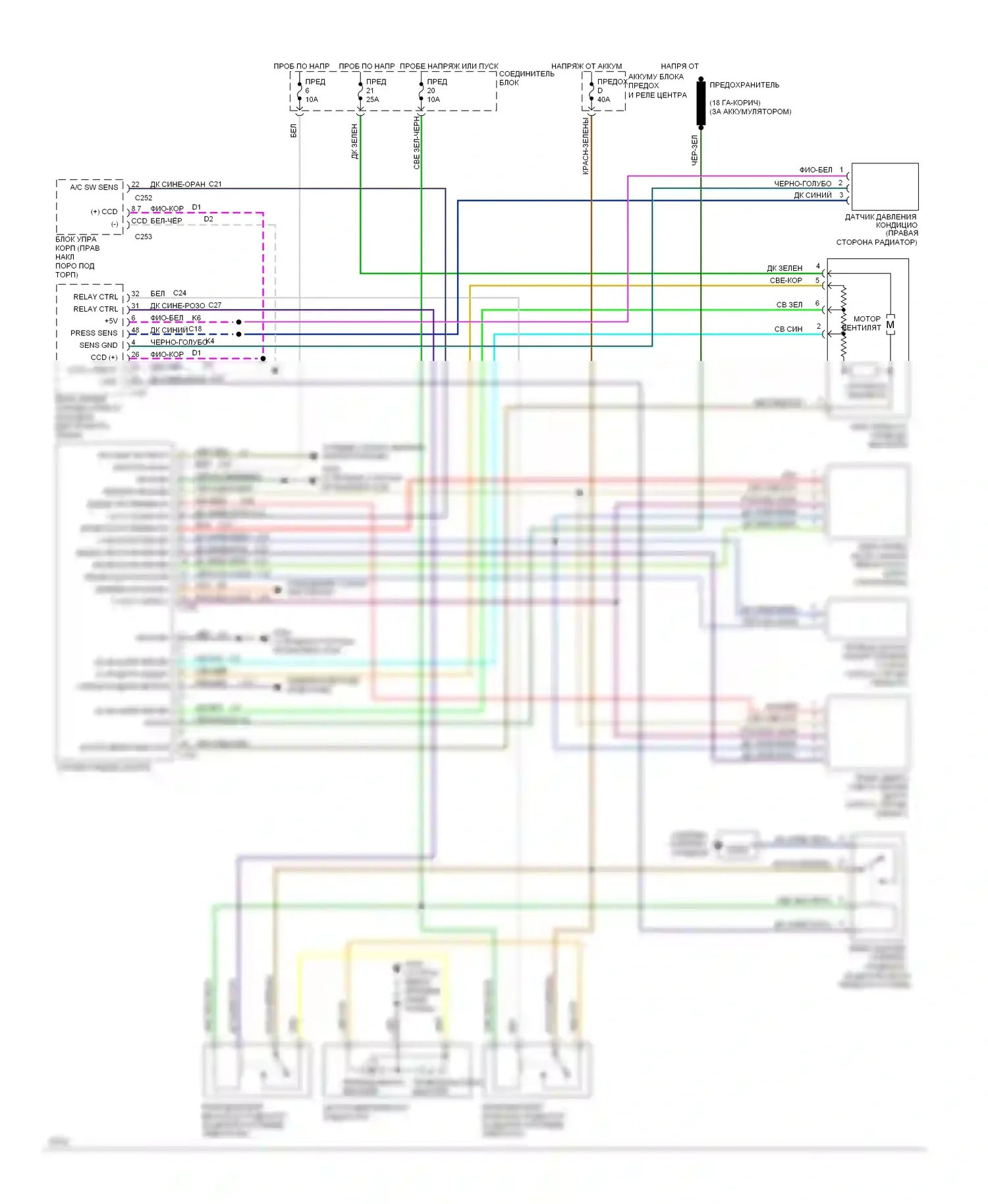 Vision Eagle I (1992-1997): Электросхема кондиционера, ручной кондиционер 