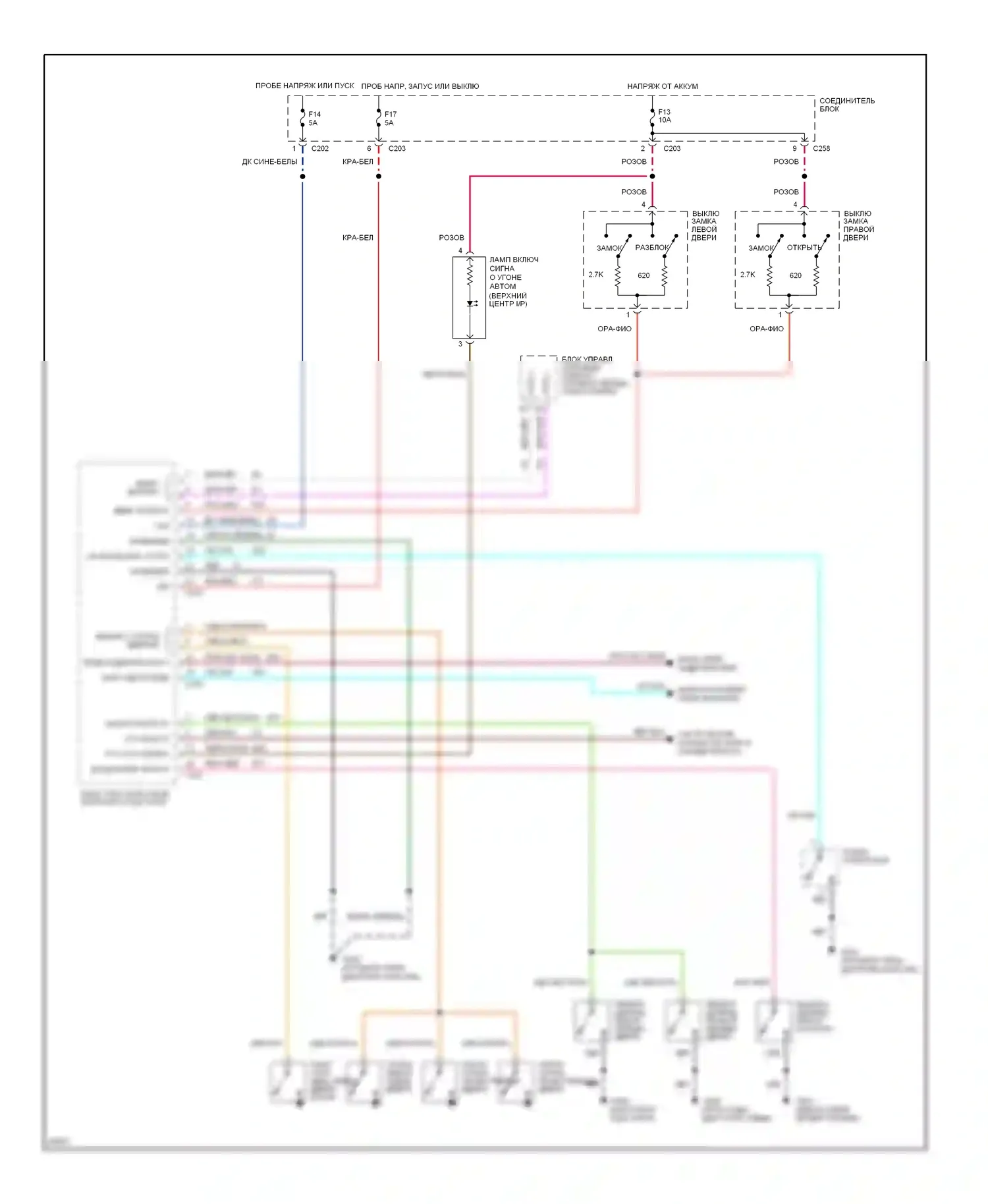 Vision Eagle I (1992-1997): Сигнализации электросхема 