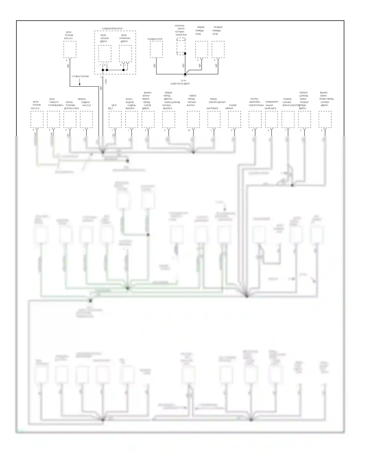 Vision Eagle I (1992-1997): Электросхема разводки массы (1 из 2) 
