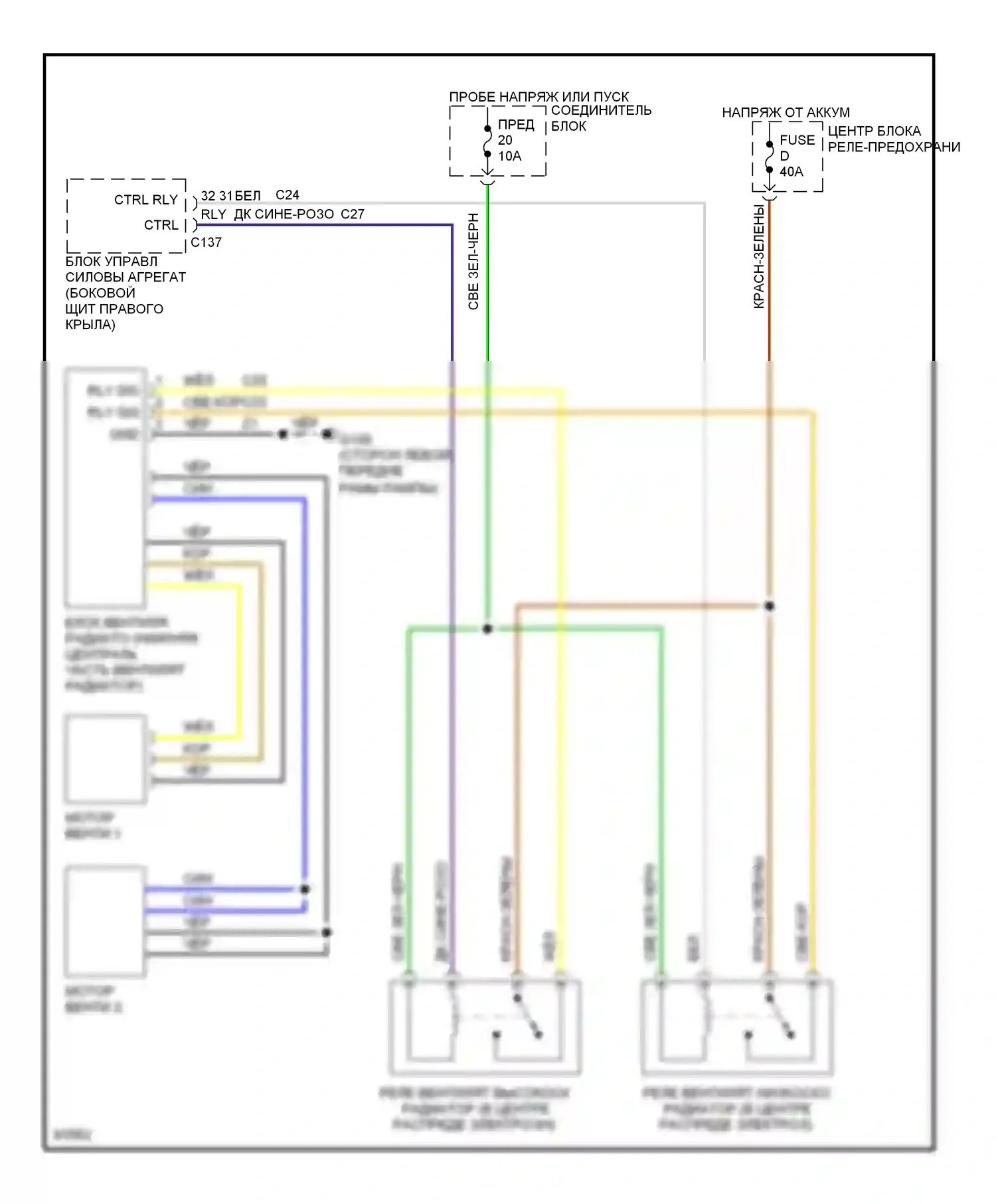 Vision Eagle I (1992-1997): Электросхема вентилятора охлаждения 