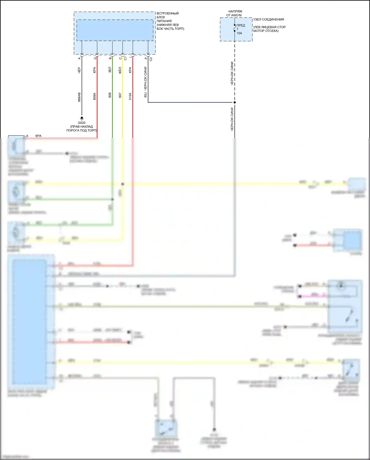 124 Spider FIAT I (2016-2020): Электросхема разблокировки крышки палубы 