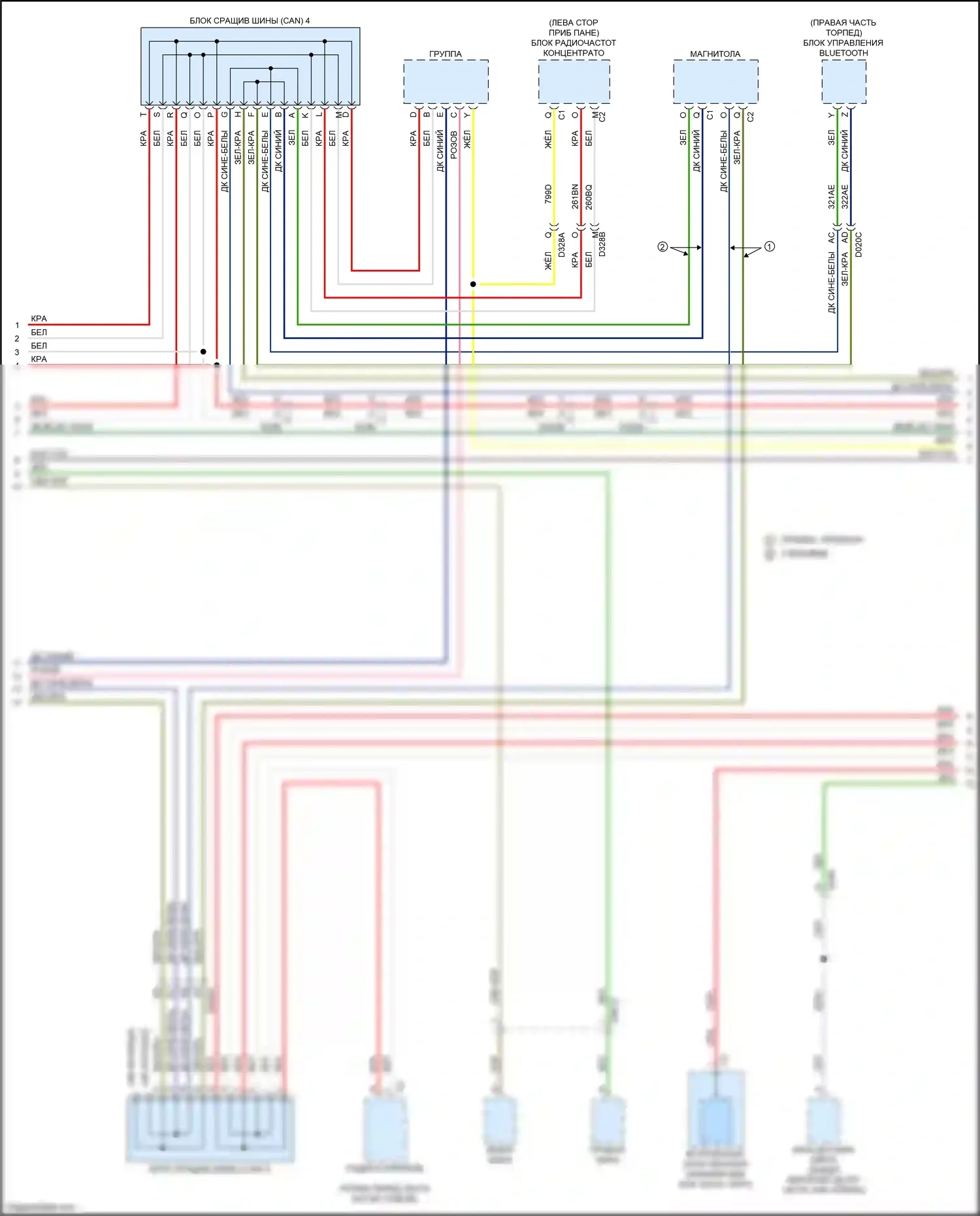 124 Spider FIAT I (2016-2020): Can шина электросхема (2 из 3) 