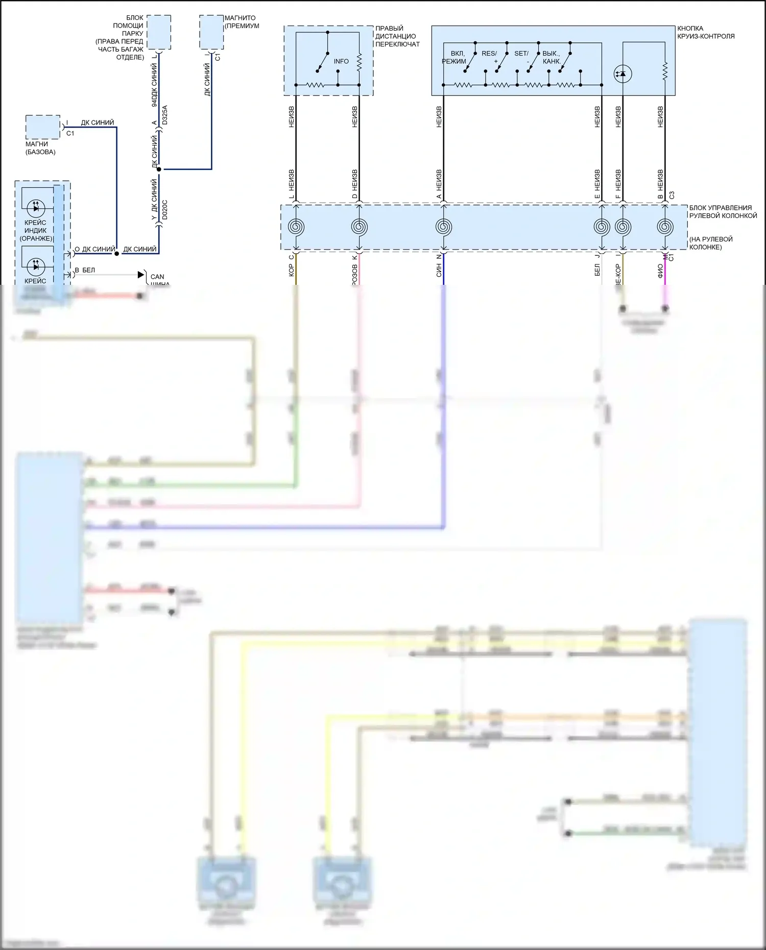 124 Spider FIAT I (2016-2020): Электросхема круиз-контроля (2 из 2) 