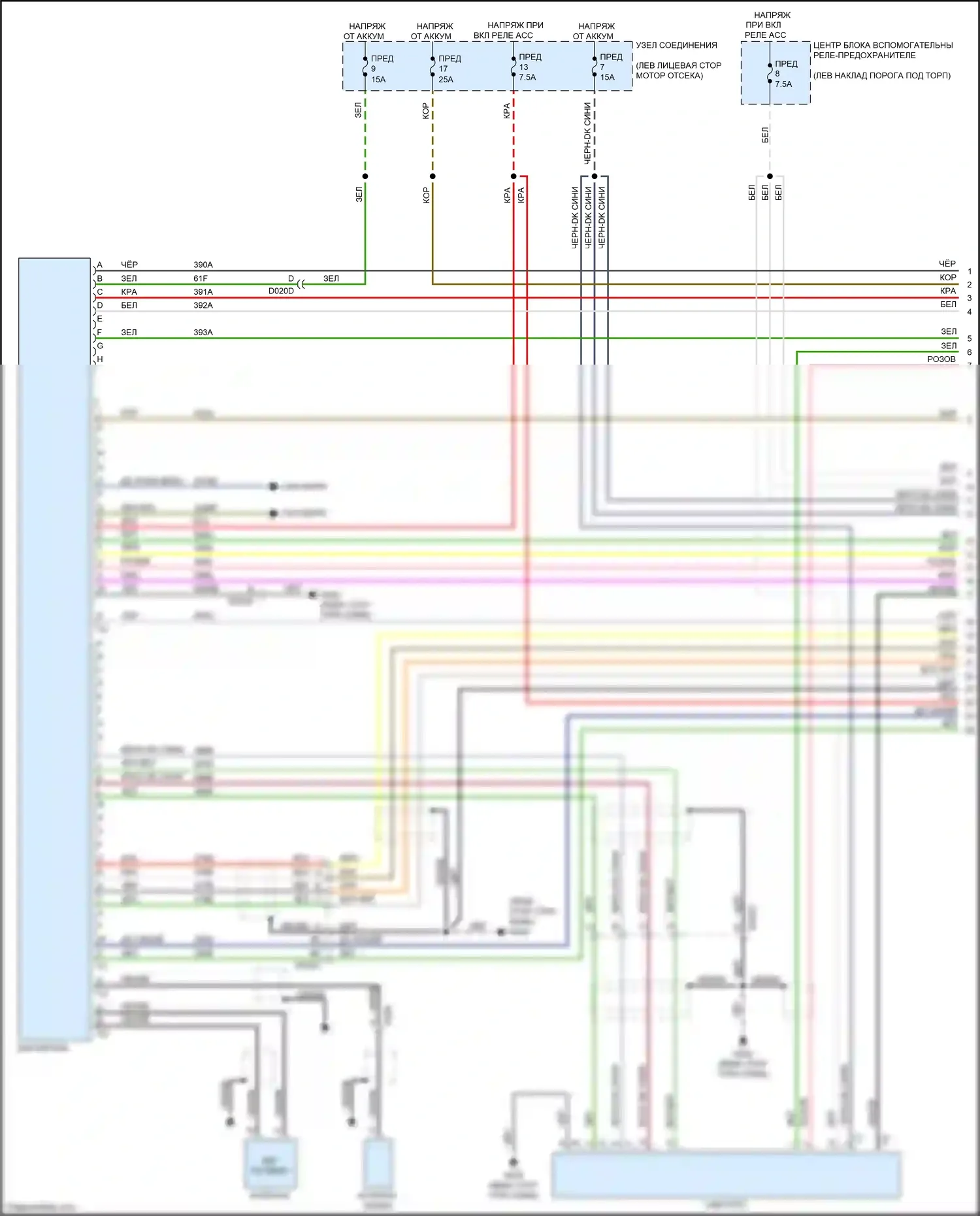 124 Spider FIAT I (2016-2020): Электросхема магнитолы, премиум 2 (1 из 4) 