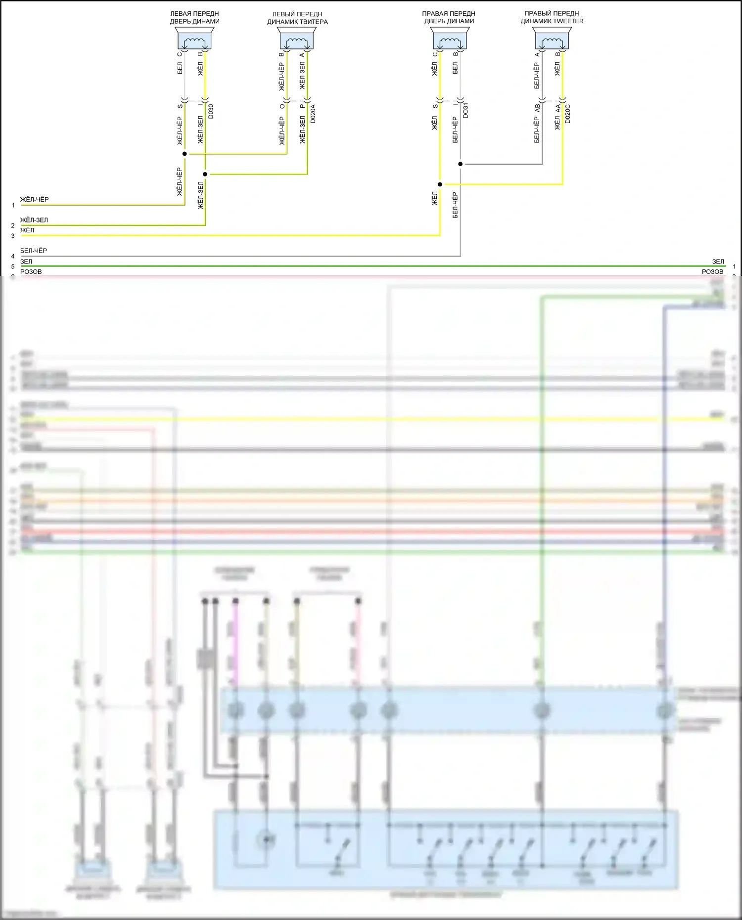 124 Spider FIAT I (2016-2020): Электросхема магнитолы, премиум (2 из 3) 