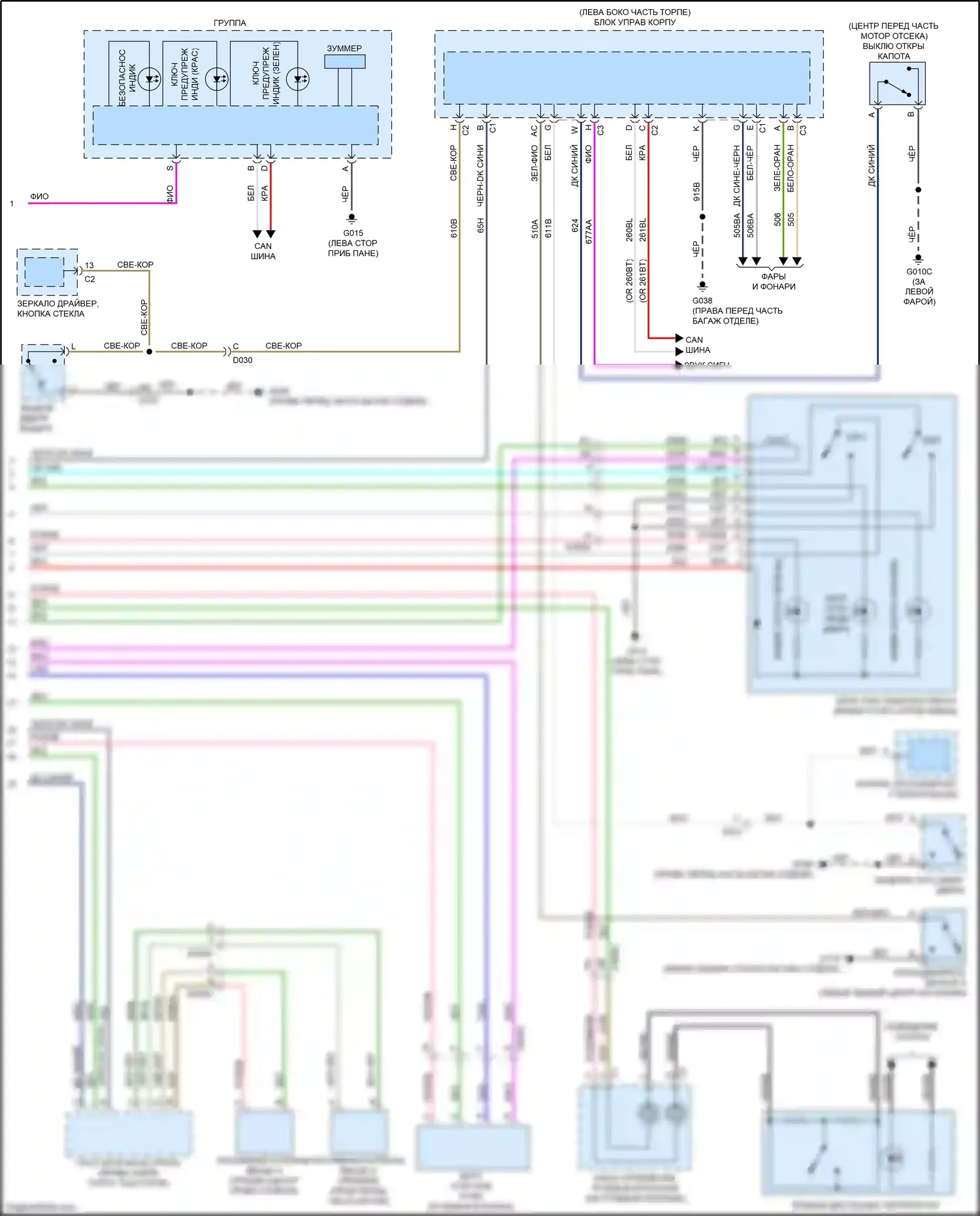 124 Spider FIAT I (2016-2020): Пассивная сигнализации электросхема (2 из 2) 
