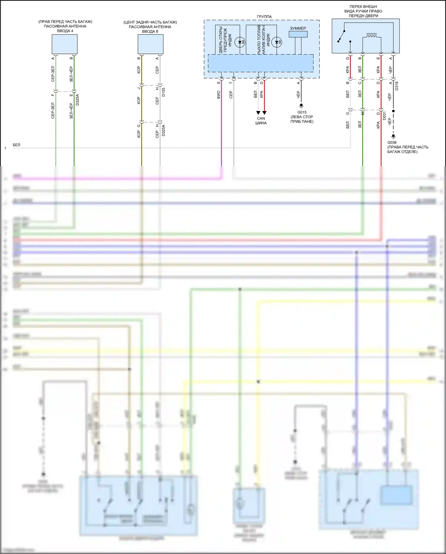124 Spider FIAT I (2016-2020): Электросхема центрального замка, премиум (2 из 3) 