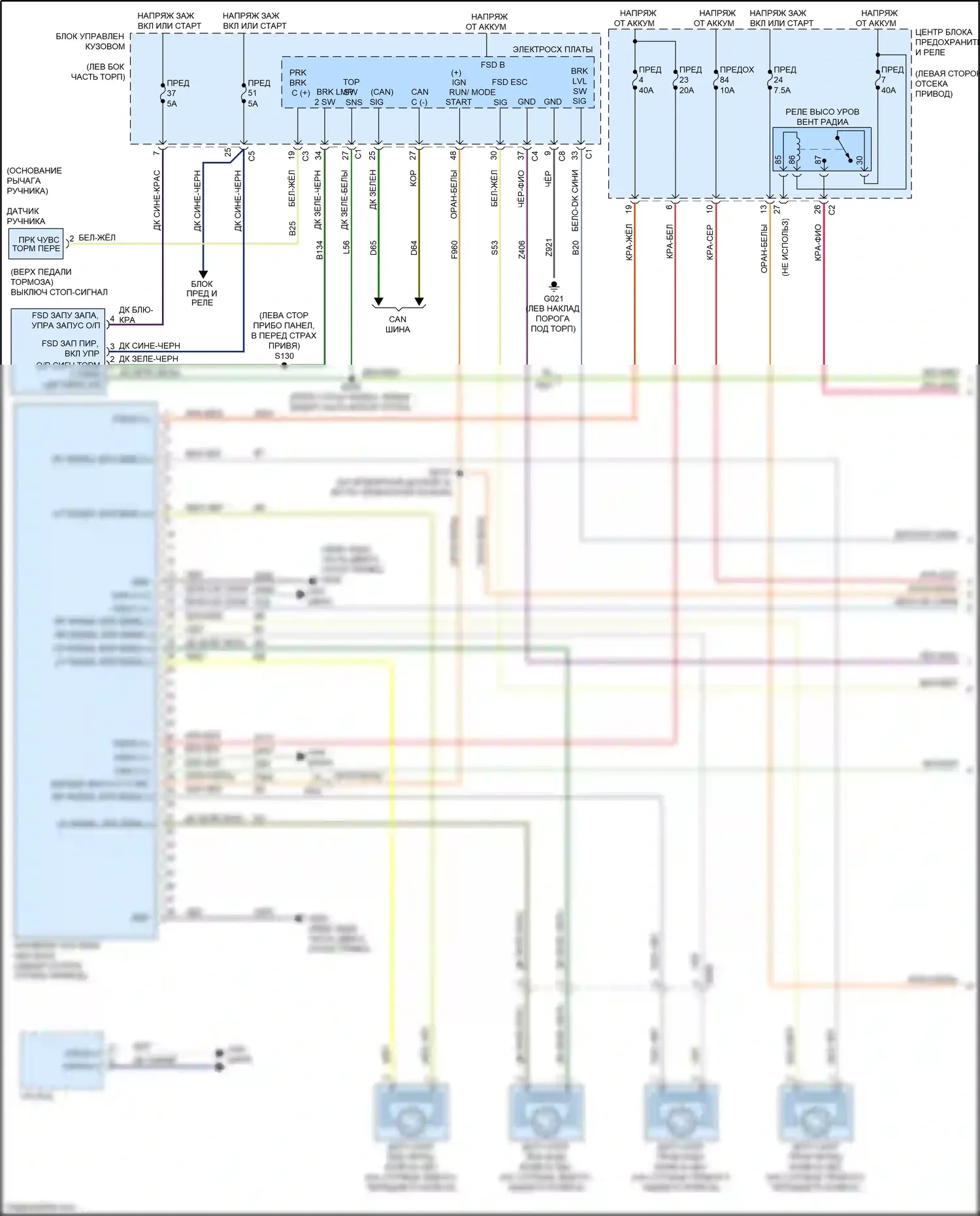 500 FIAT II рестайлинг (2015-2024): Антиблокировочная система abs электросхема электрическая (1 из 2) 