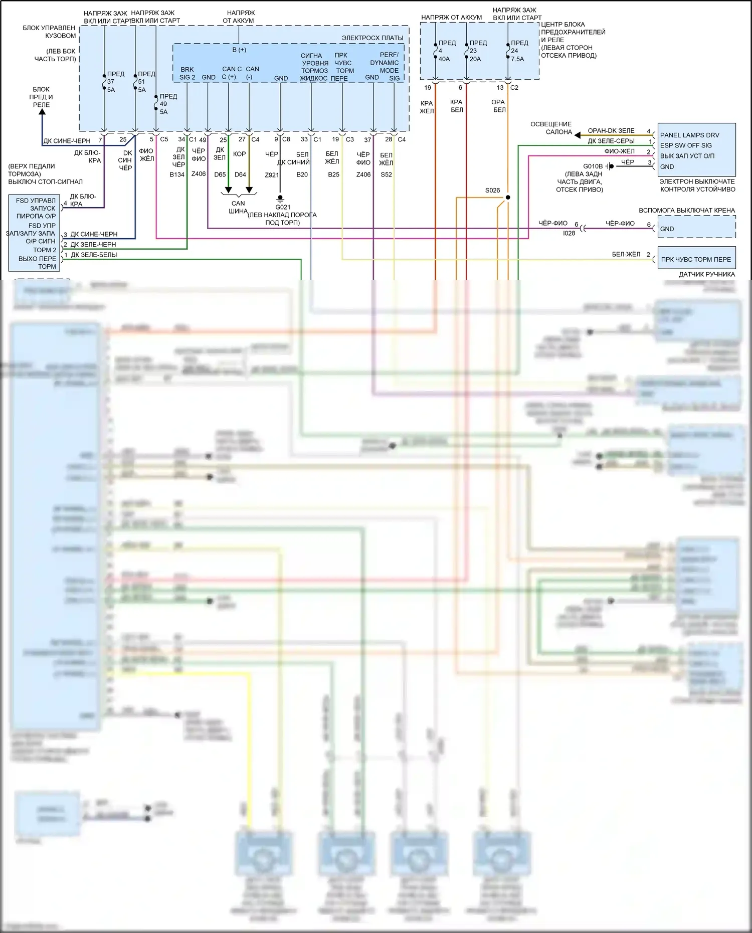 500 FIAT II рестайлинг (2015-2024): Антиблокировочная система abs электросхема, кроме электрической 