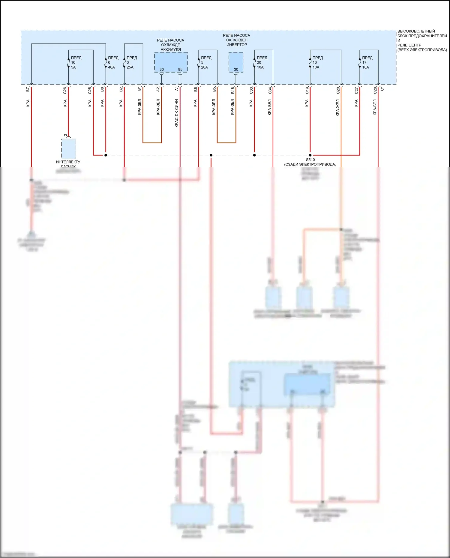 500 FIAT II рестайлинг (2015-2024): Электросхема блока предохранителей реле, электрическая (4 из 4) 