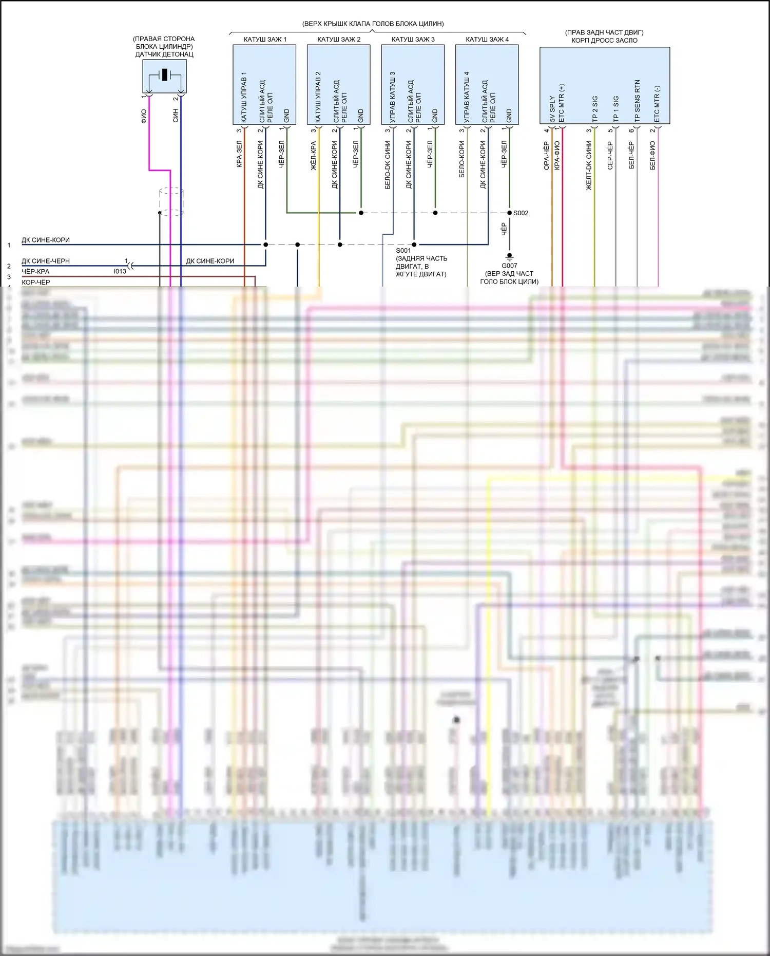 500 FIAT II рестайлинг (2015-2024): Электросхема двигателя 1.4л турбо (3 из 5) 