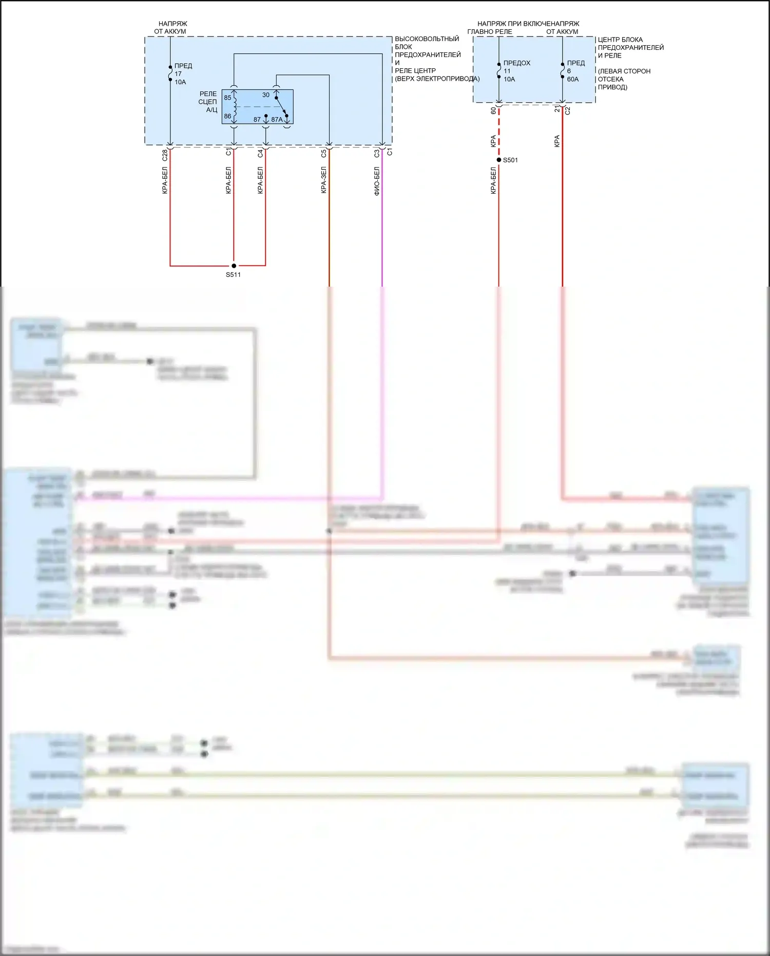 500 FIAT II рестайлинг (2015-2024): Электросхема вентилятора охлаждения, электрическая 